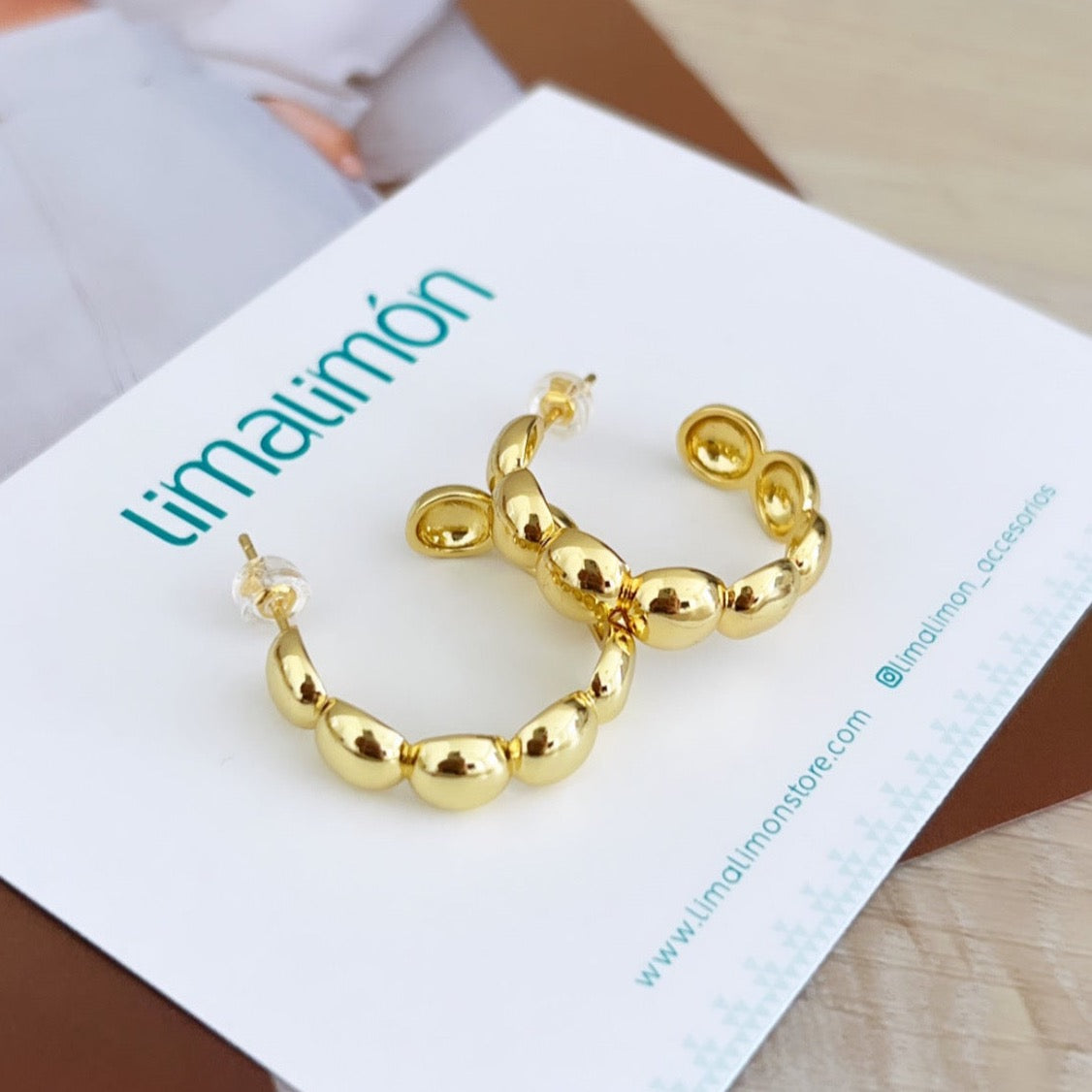 Gold Hoops Earring
