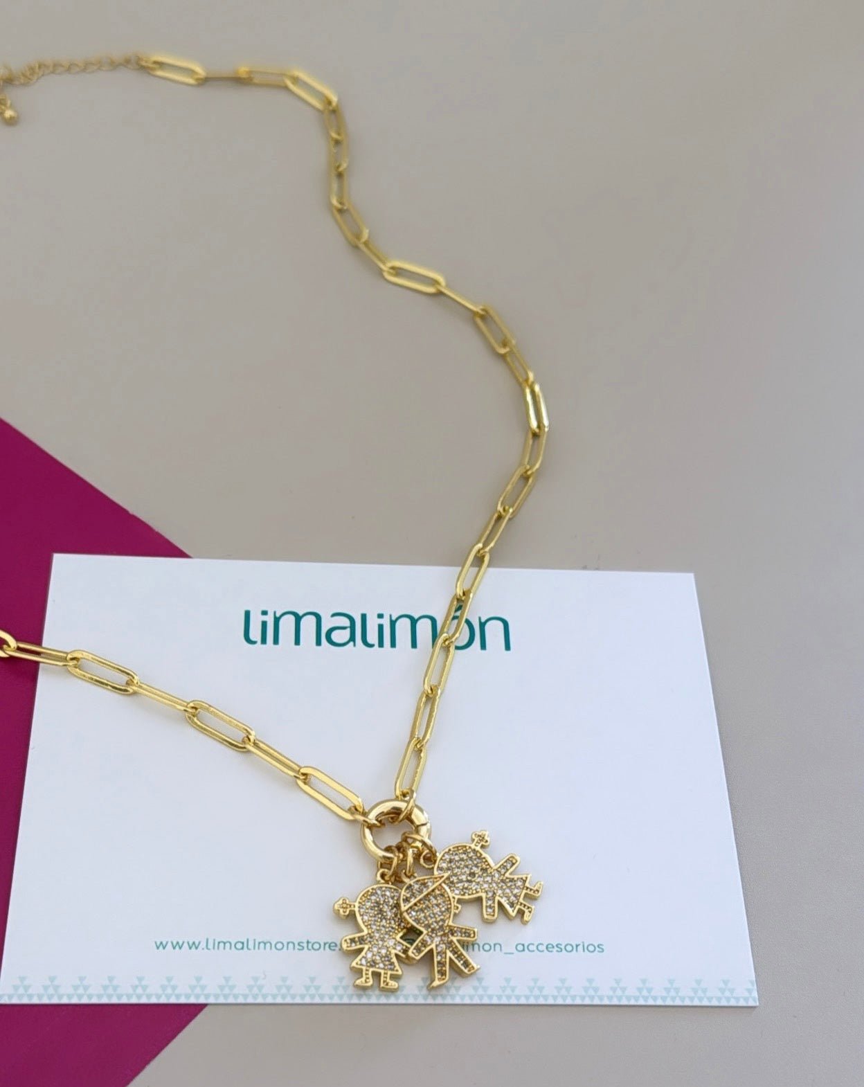 2 or 3 Kids Necklace - Necklace | LimaLimón Store - 4