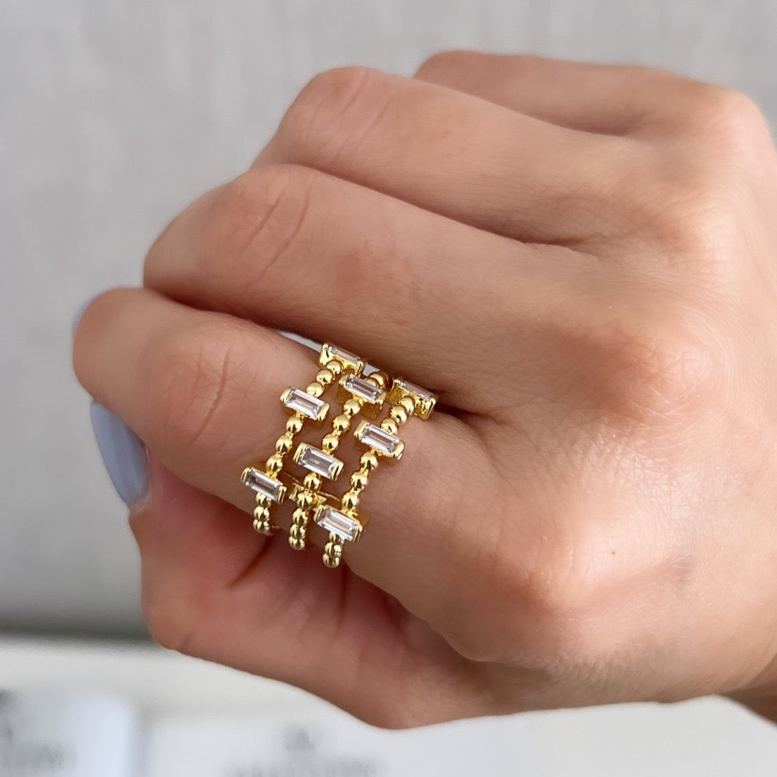 Tennis Gold Ring