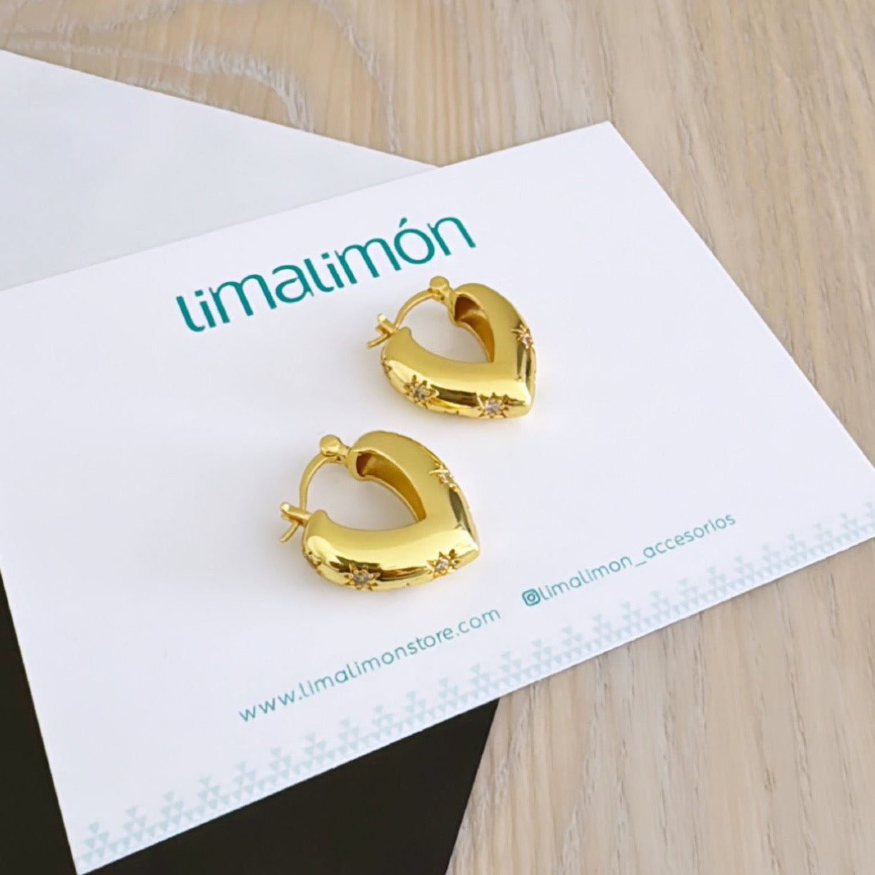 Gold Heart Earring