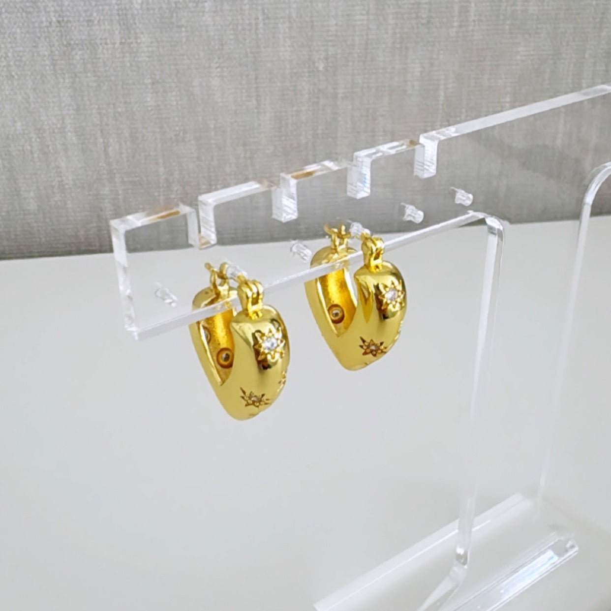 Gold Heart Earring