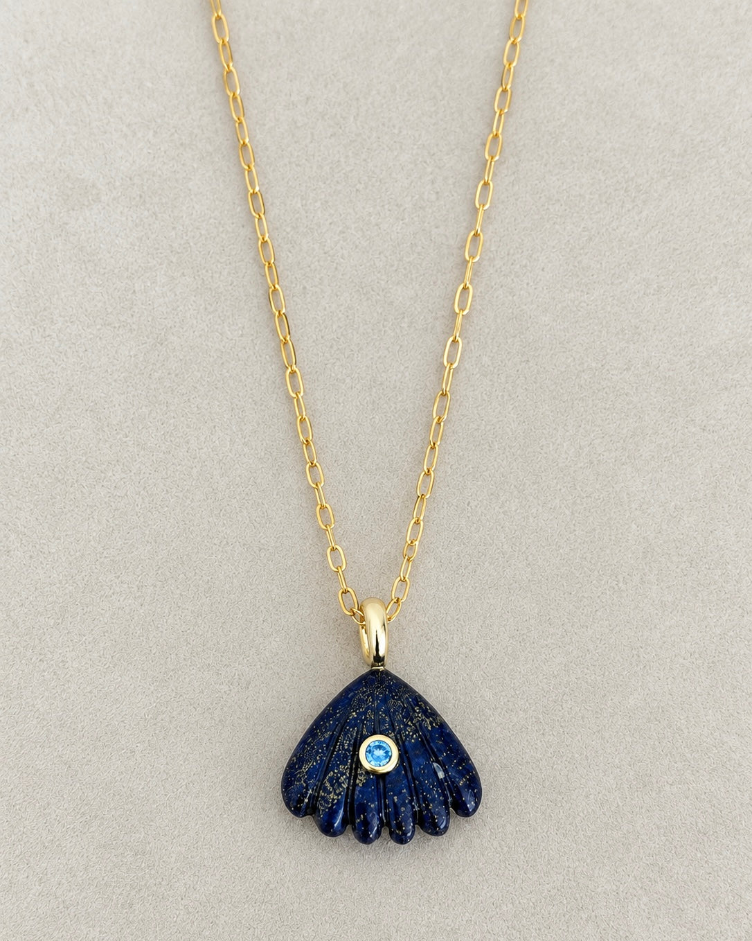 Natural Stone Seashell Charm Necklace