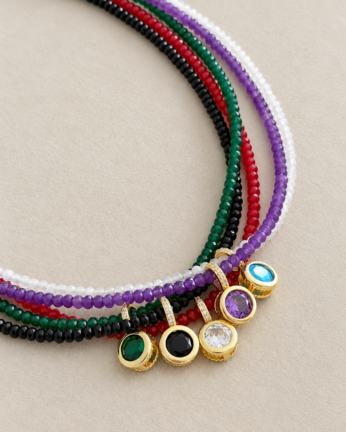 Agate Gemstone Charm Choker
