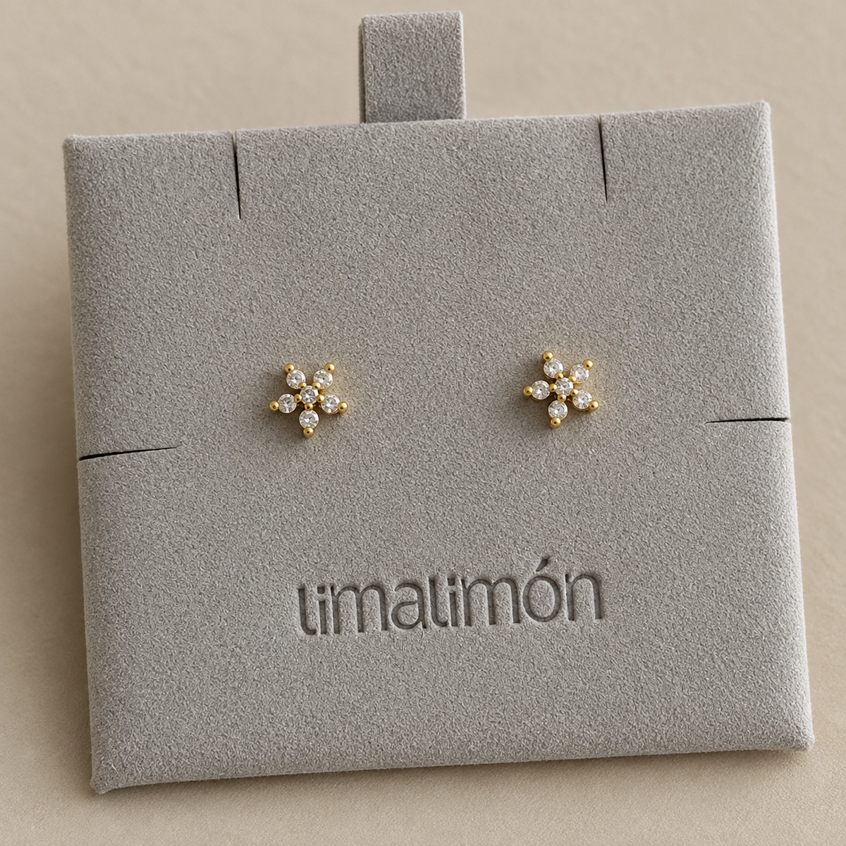 Mini Flower Crystal Stud Earrings