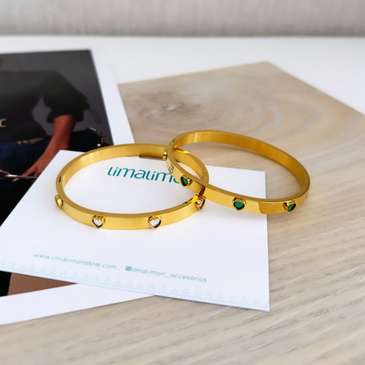 Hearts Bangle Bracelet