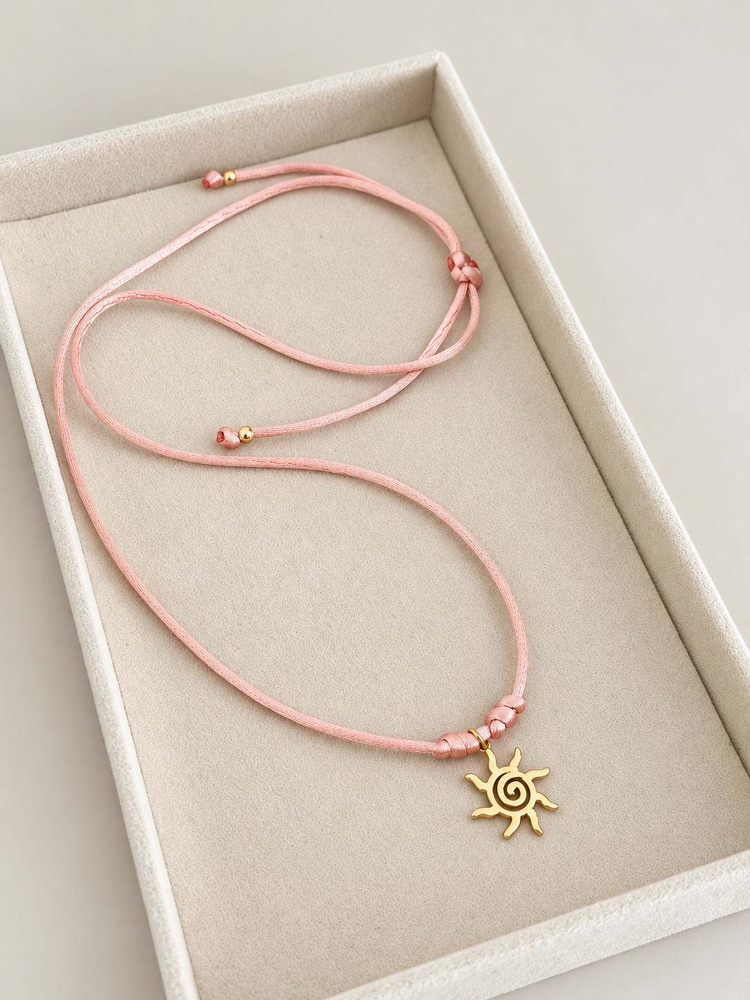 Sun Charm Cord Necklace