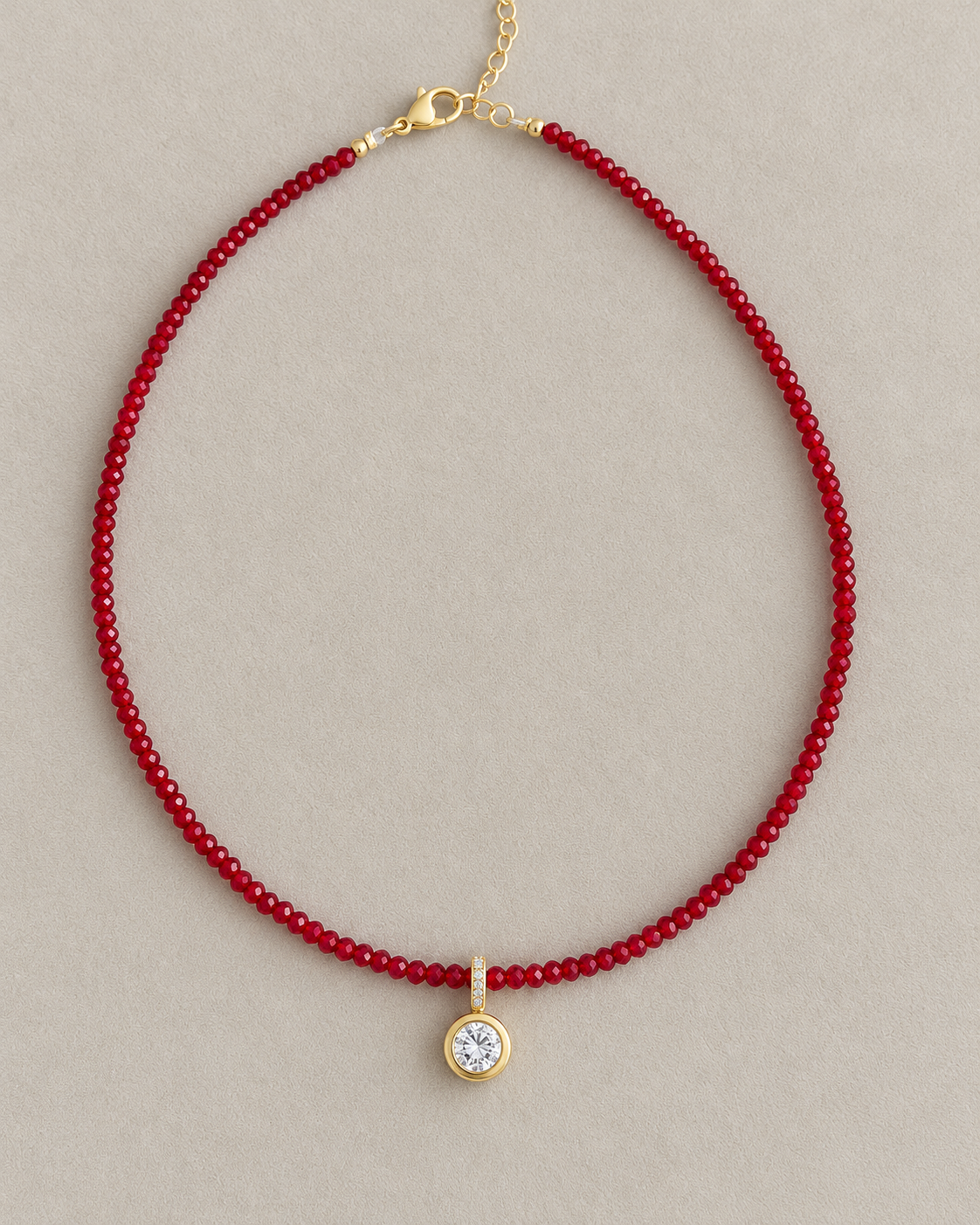Agate Gemstone Charm Choker