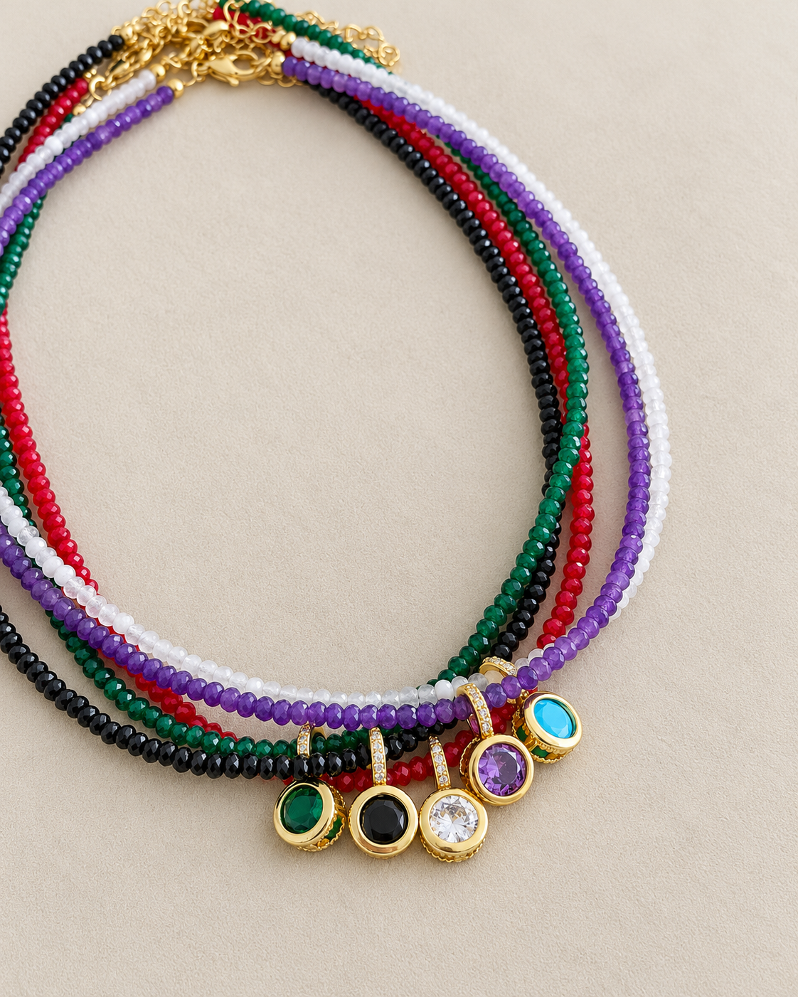 Agate Gemstone Charm Choker