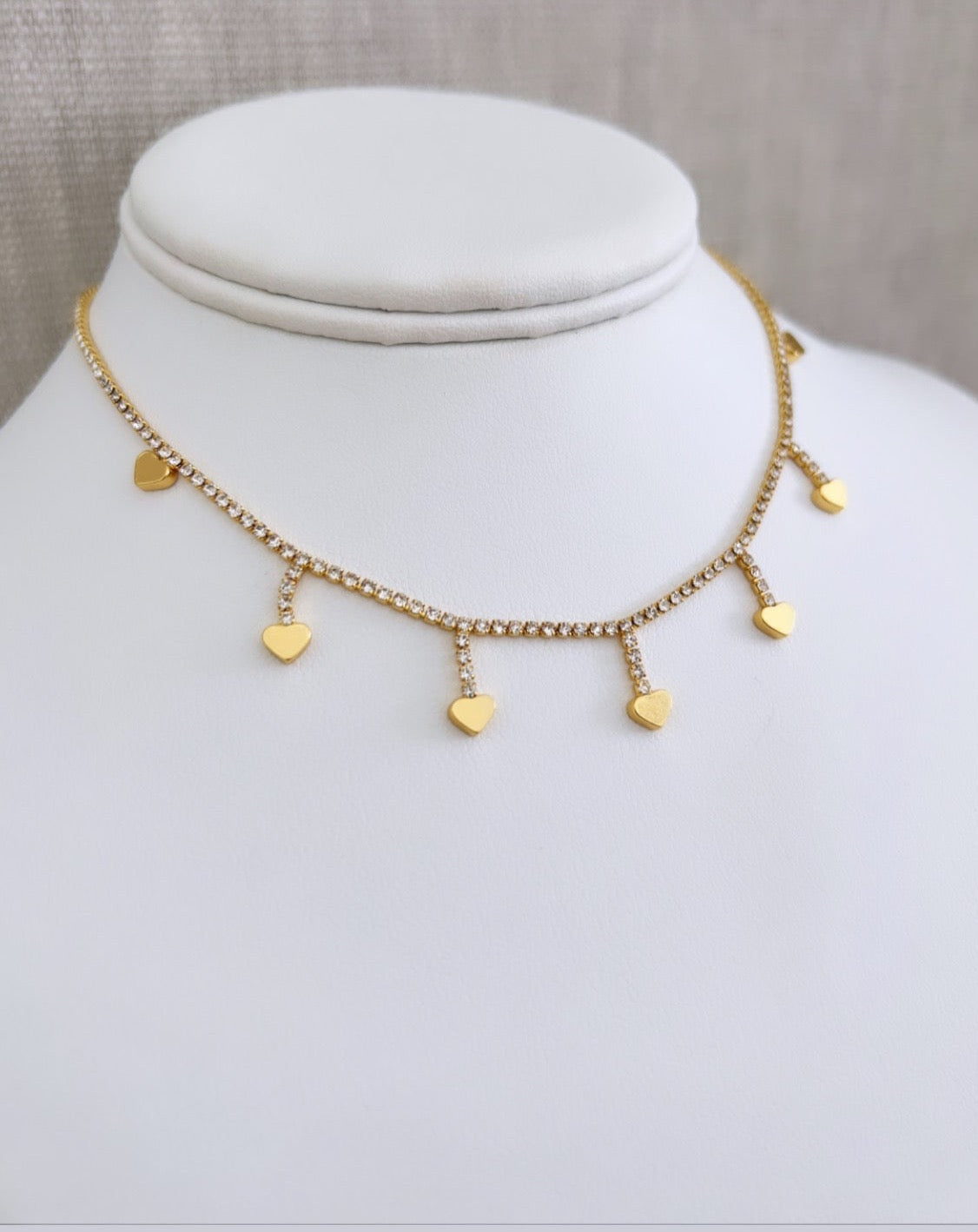 Hearts Tennis Necklace