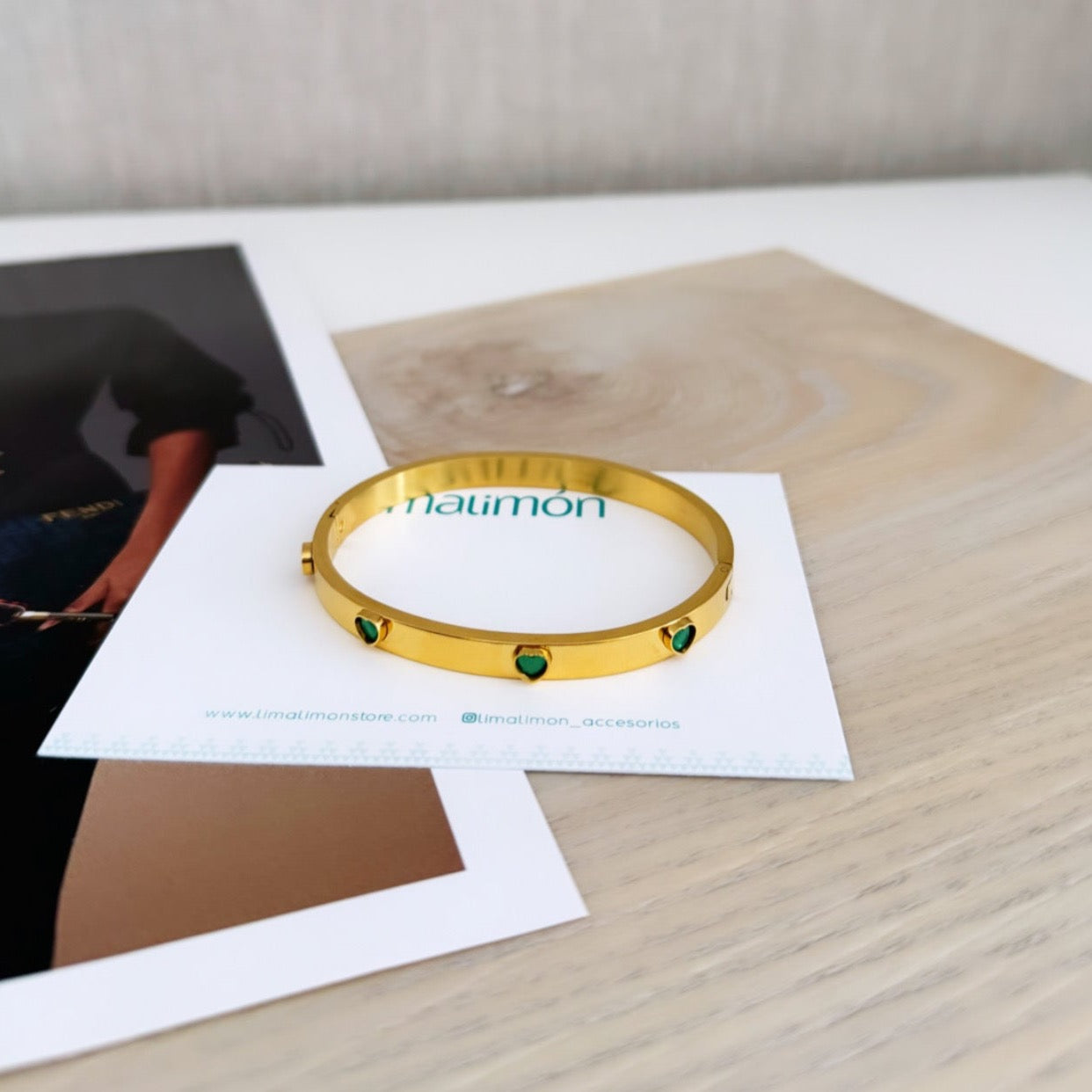 Hearts Bangle Bracelet