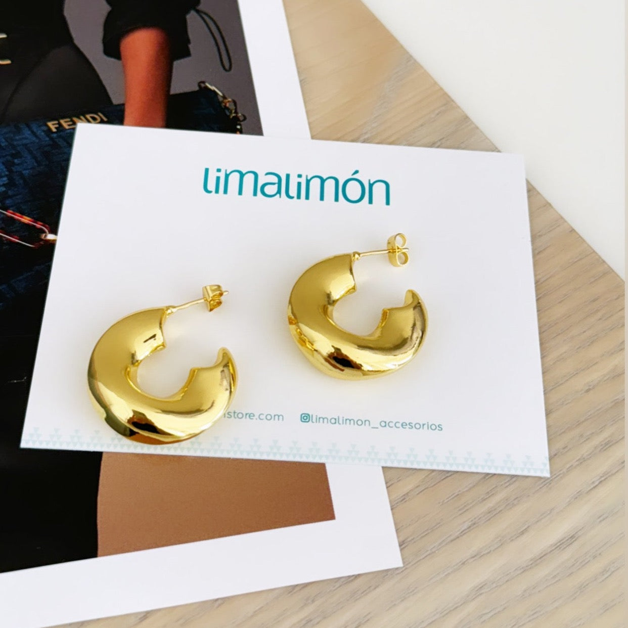 Gold Hoops Earring