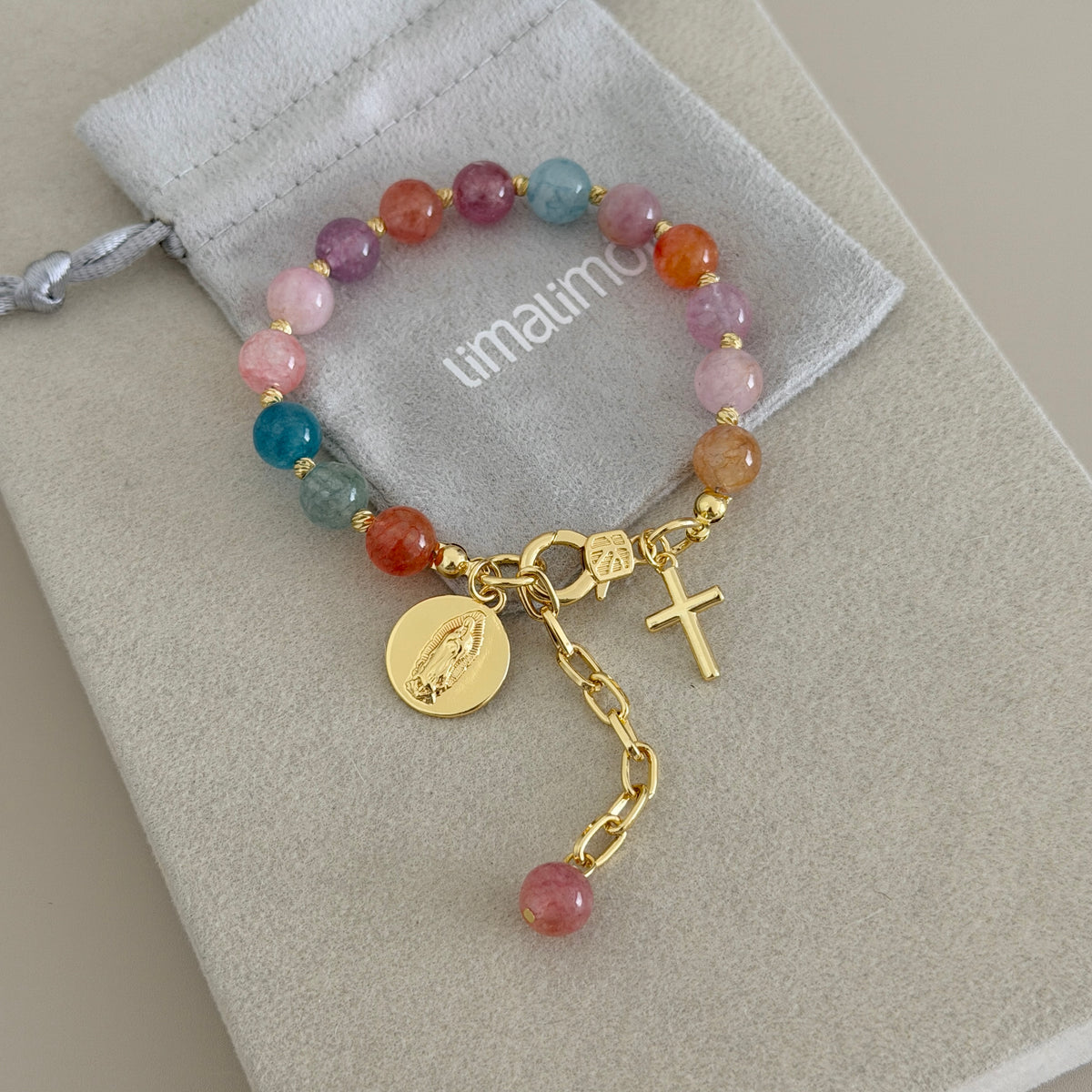 Rainbow Faith Beaded Bracelet