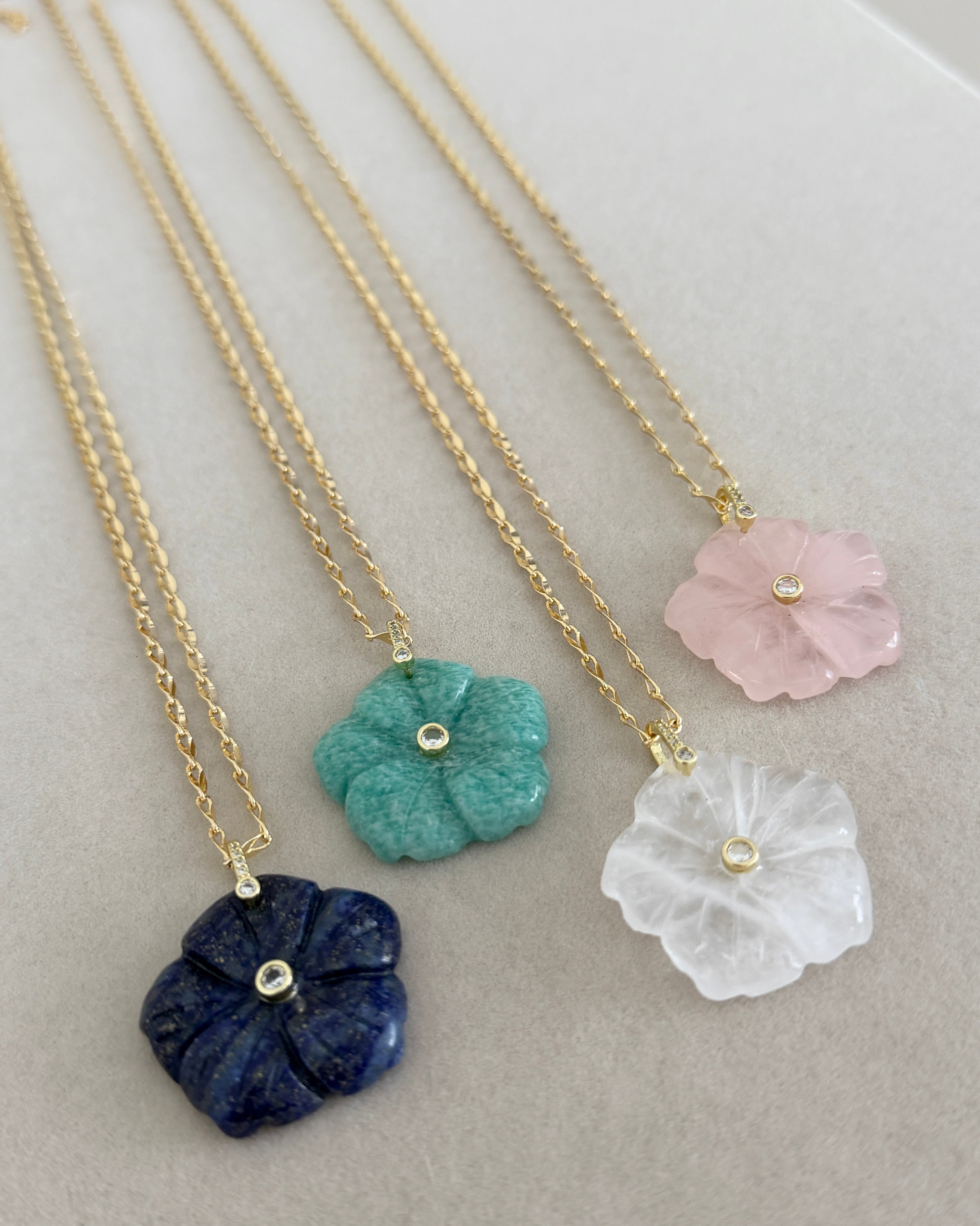 Bloom Stone Flower Necklace