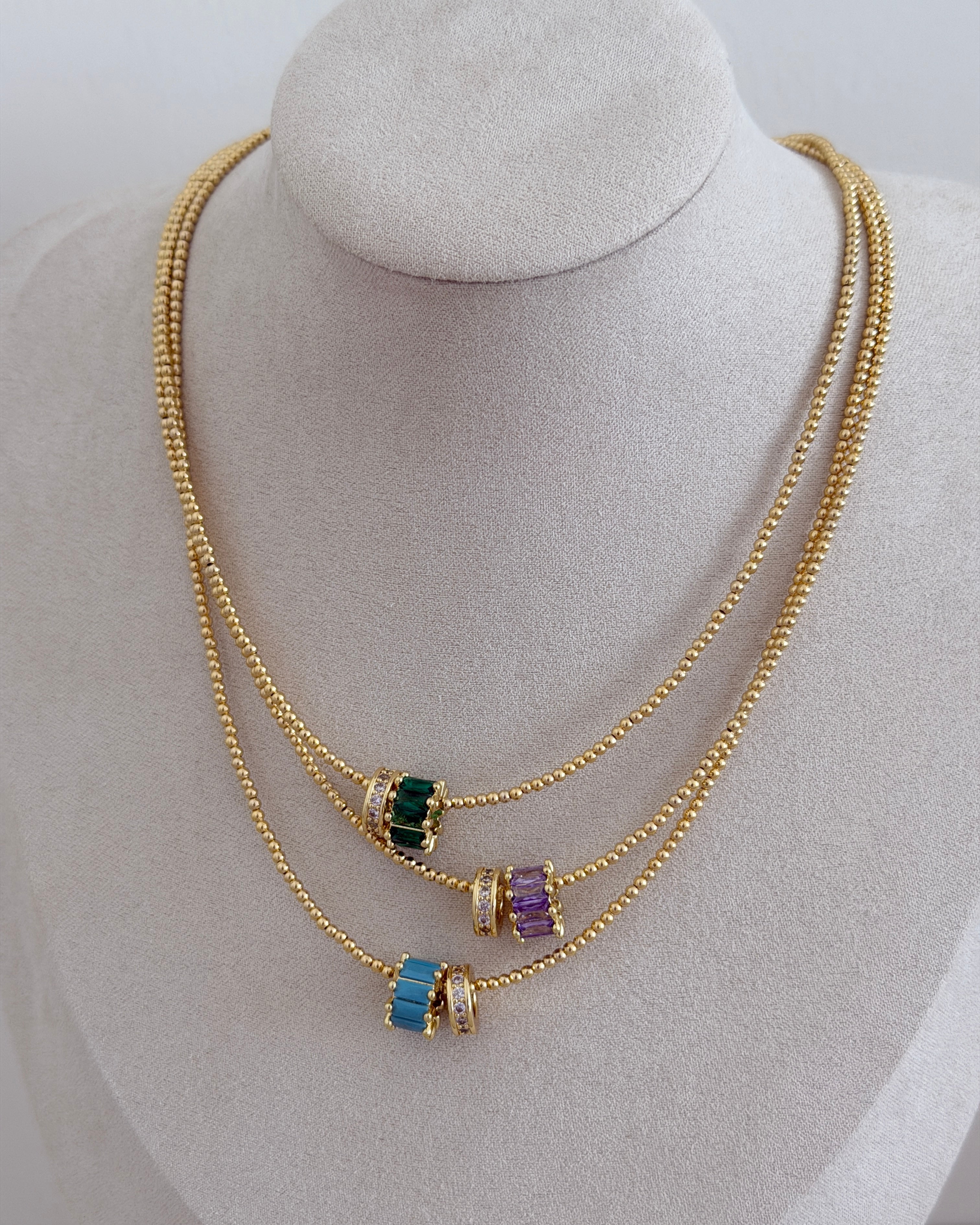 Aurora Crystal Bead Necklace
