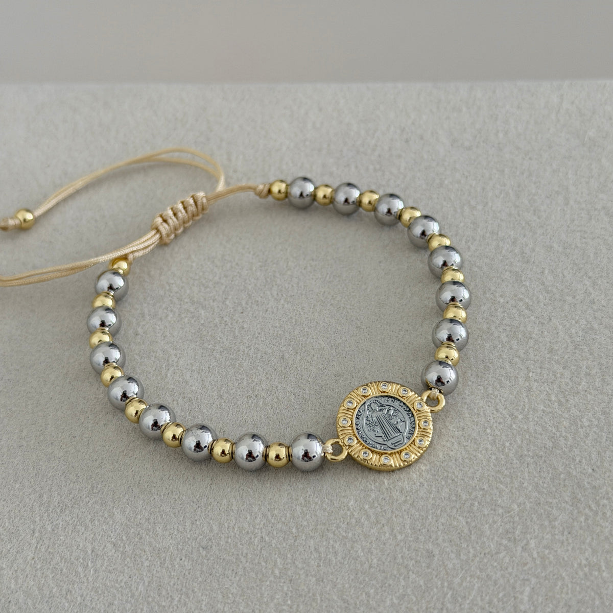 Two Tone Saint Benedict Bracelet