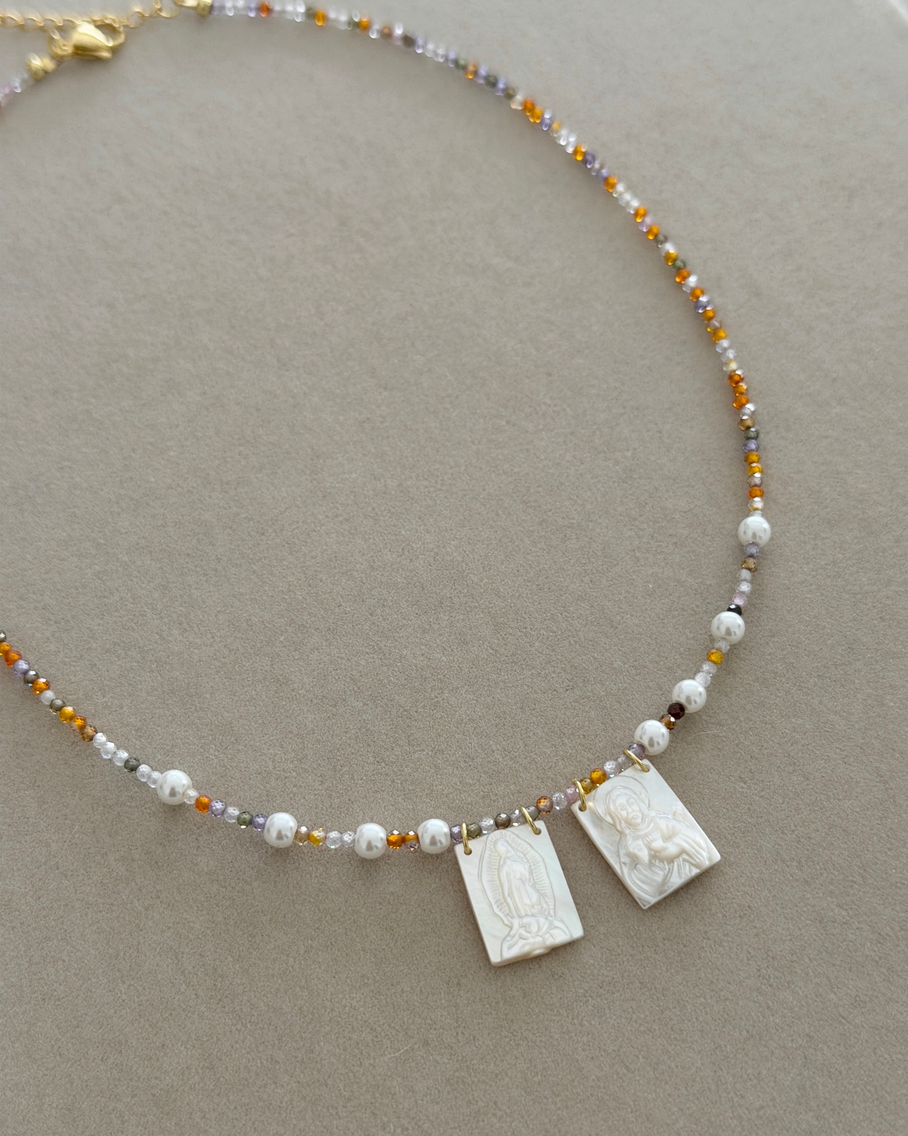 Luna Pearl Scapular Necklace