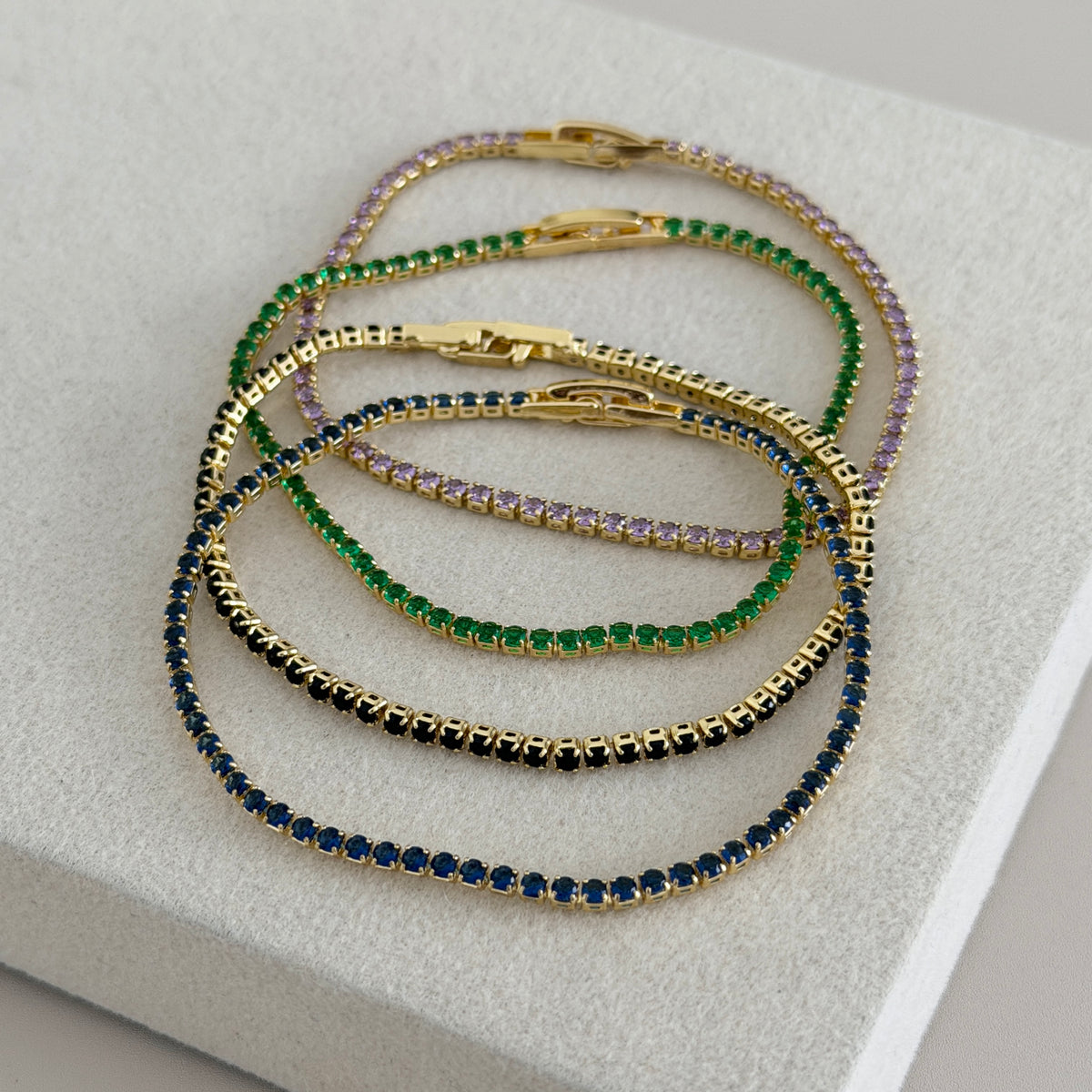 Color Crystal Tennis Bracelet