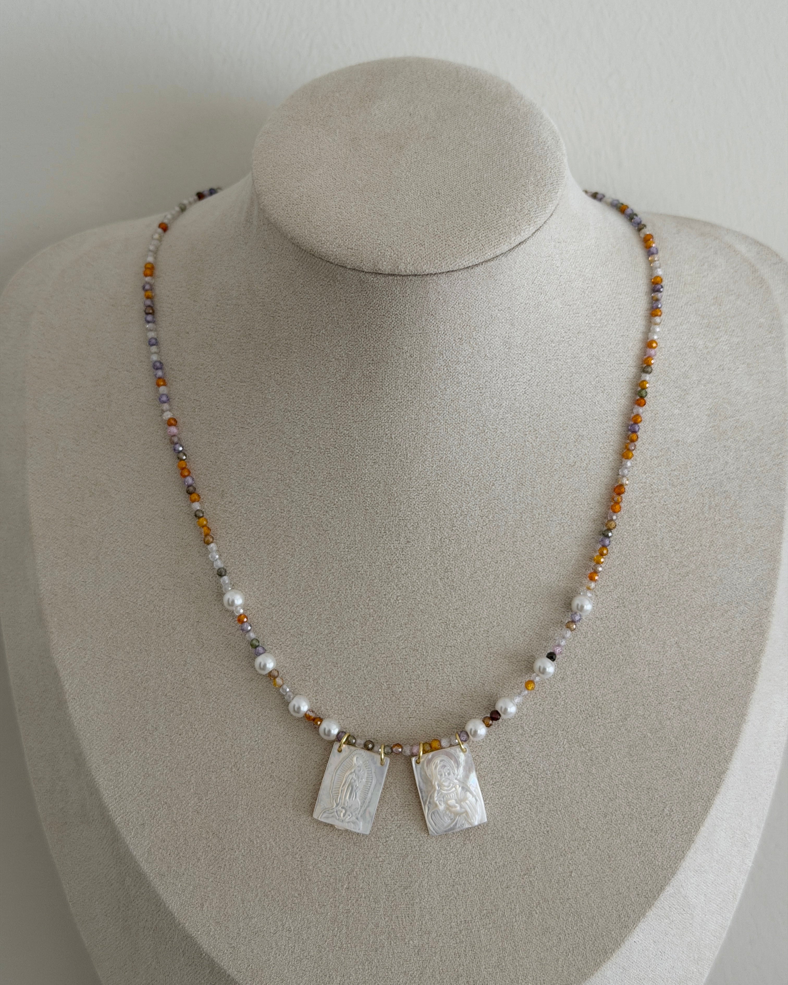 Luna Pearl Scapular Necklace