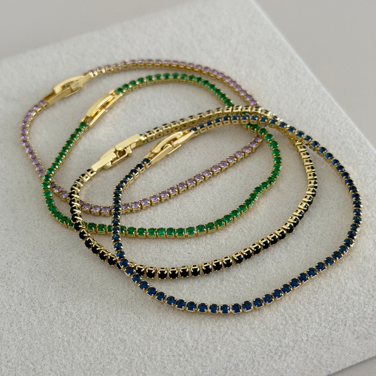 Color Crystal Tennis Bracelet