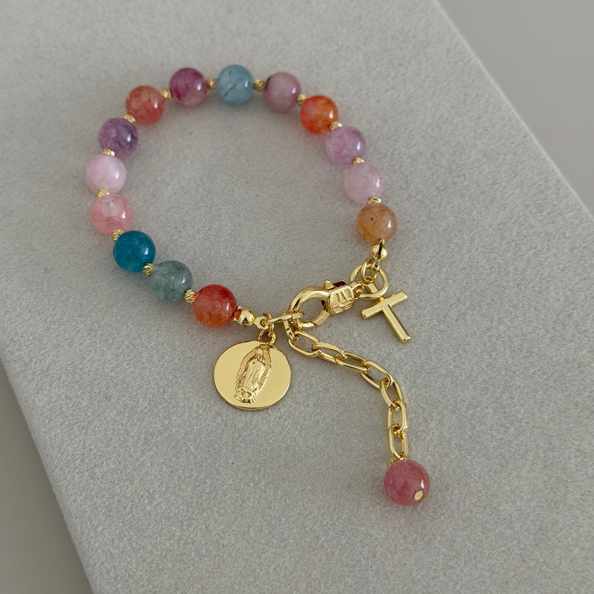 Rainbow Faith Beaded Bracelet
