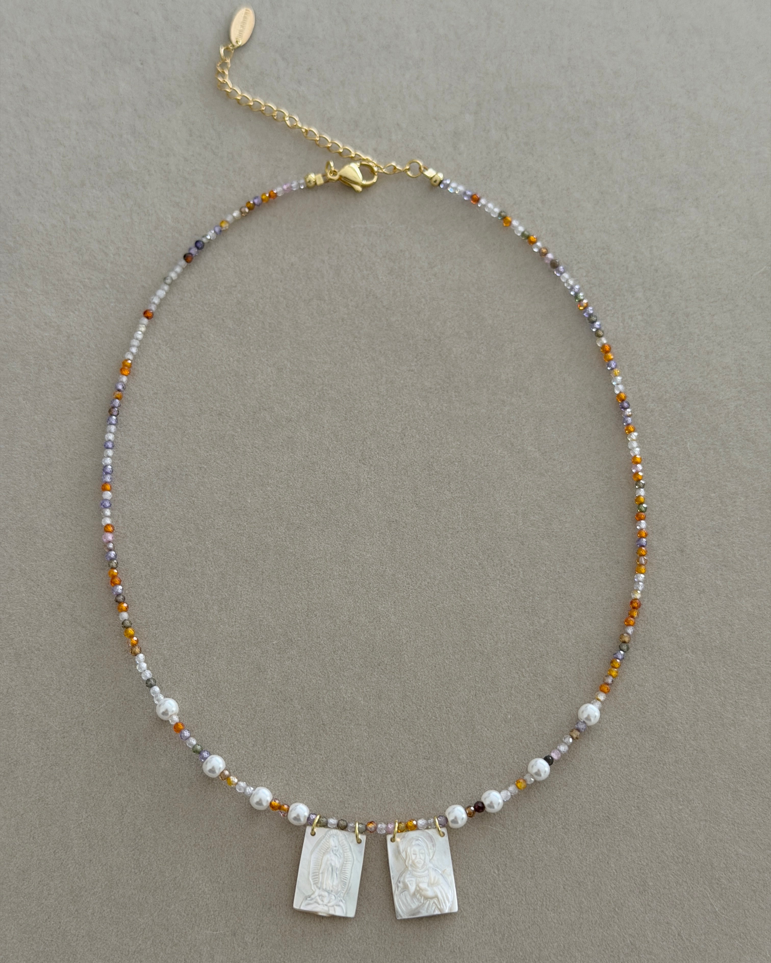 Luna Pearl Scapular Necklace
