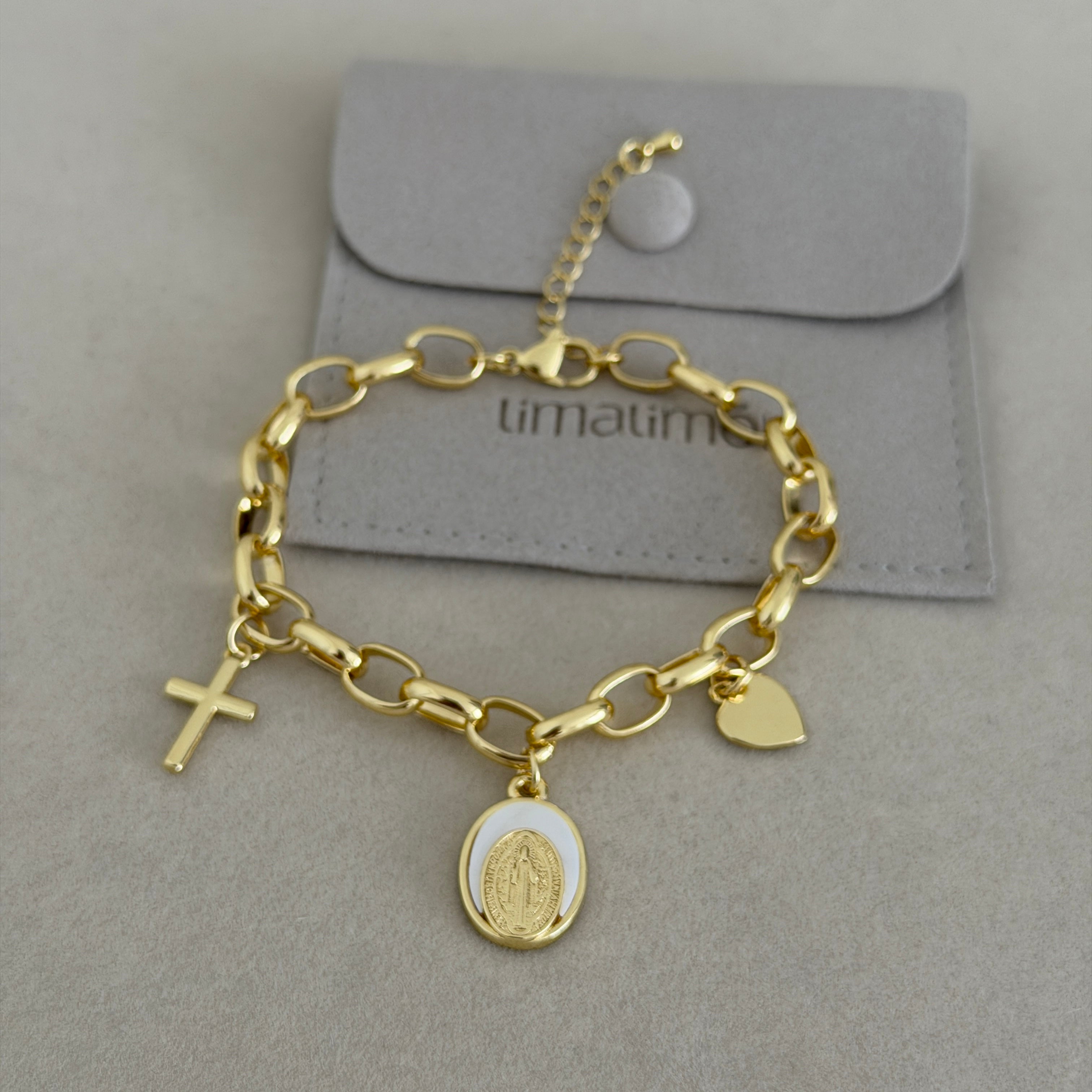 Faith Charm Link Bracelet