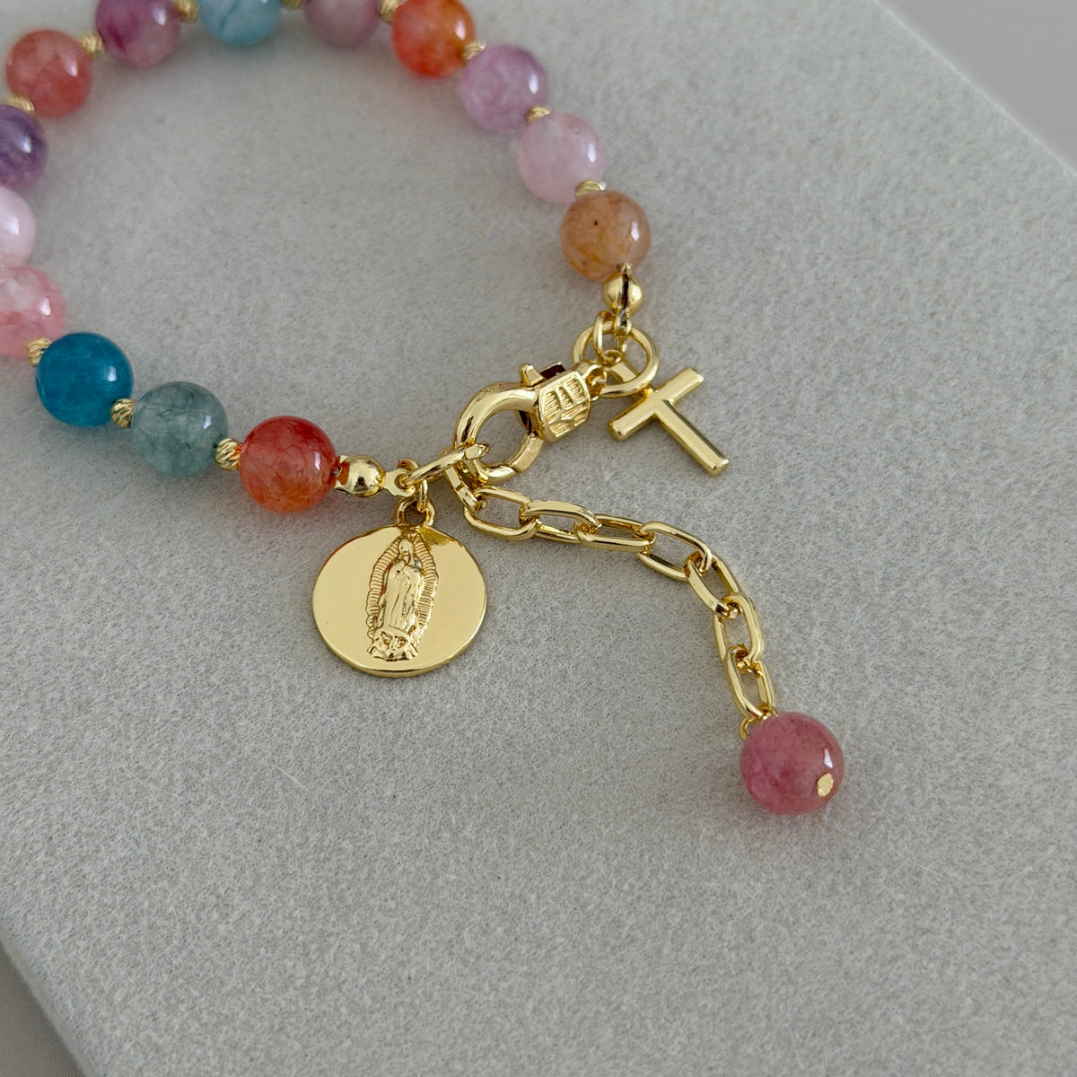 Rainbow Faith Beaded Bracelet