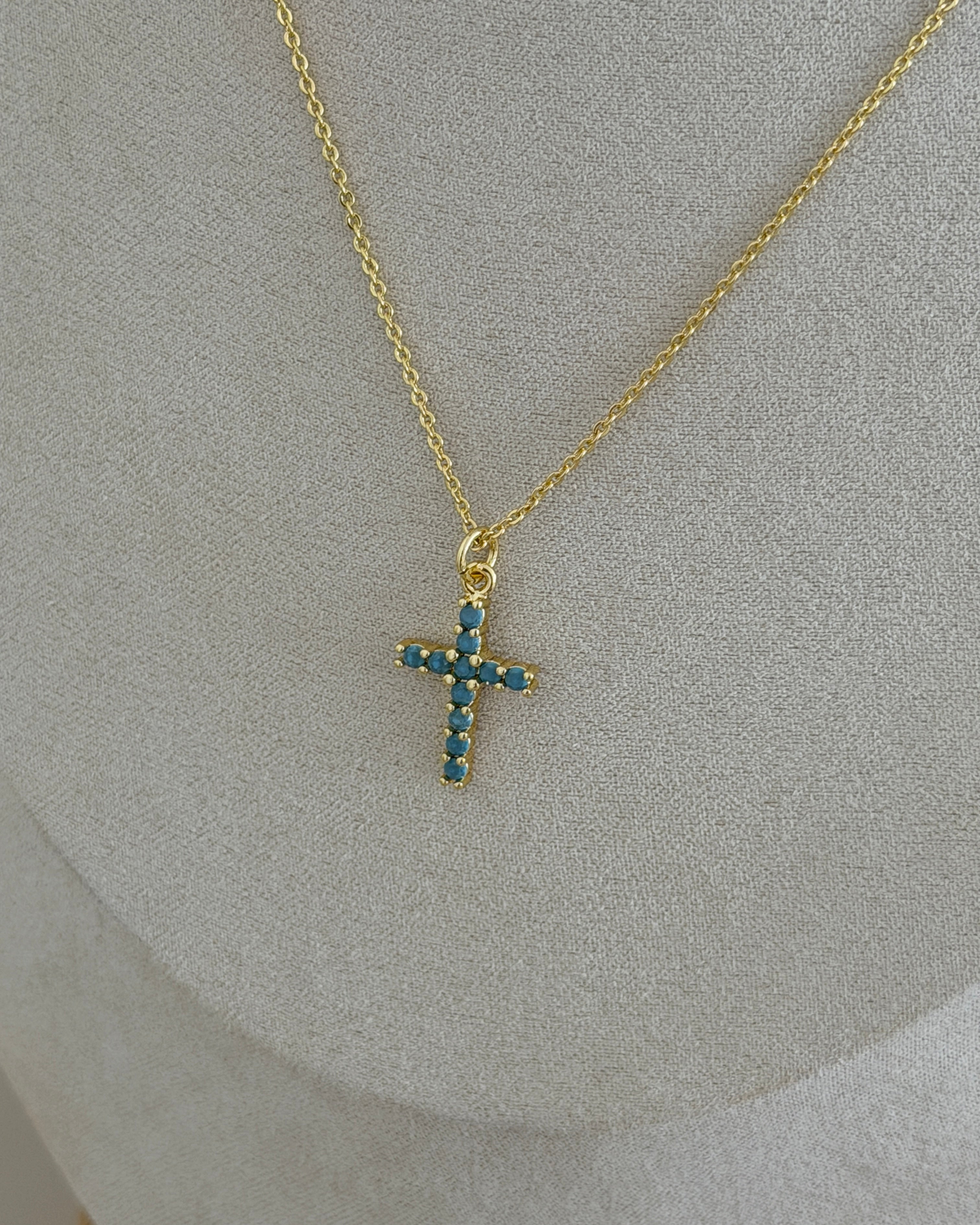 Turquoise Cross Necklace