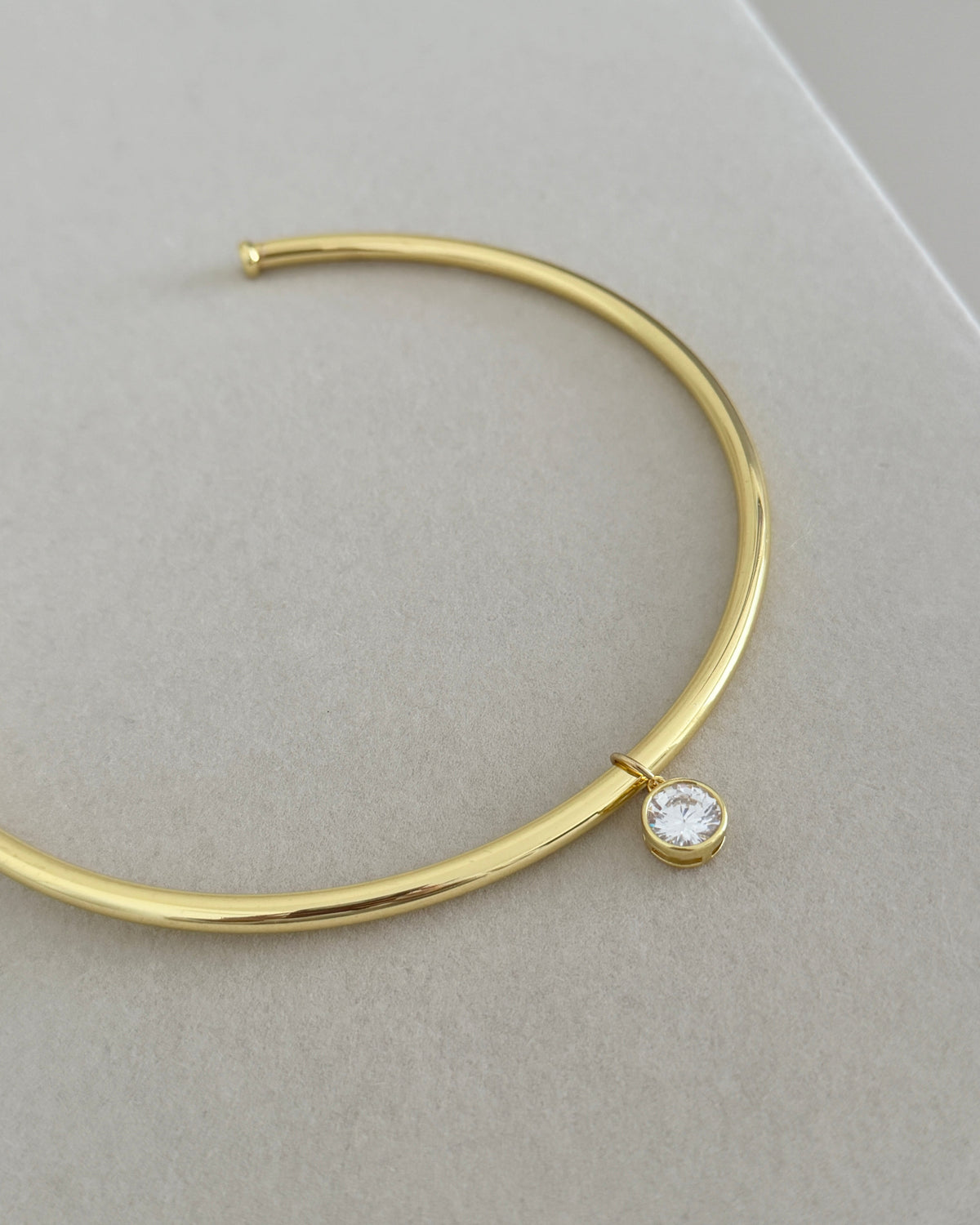 Crystal Drop Gold Choker