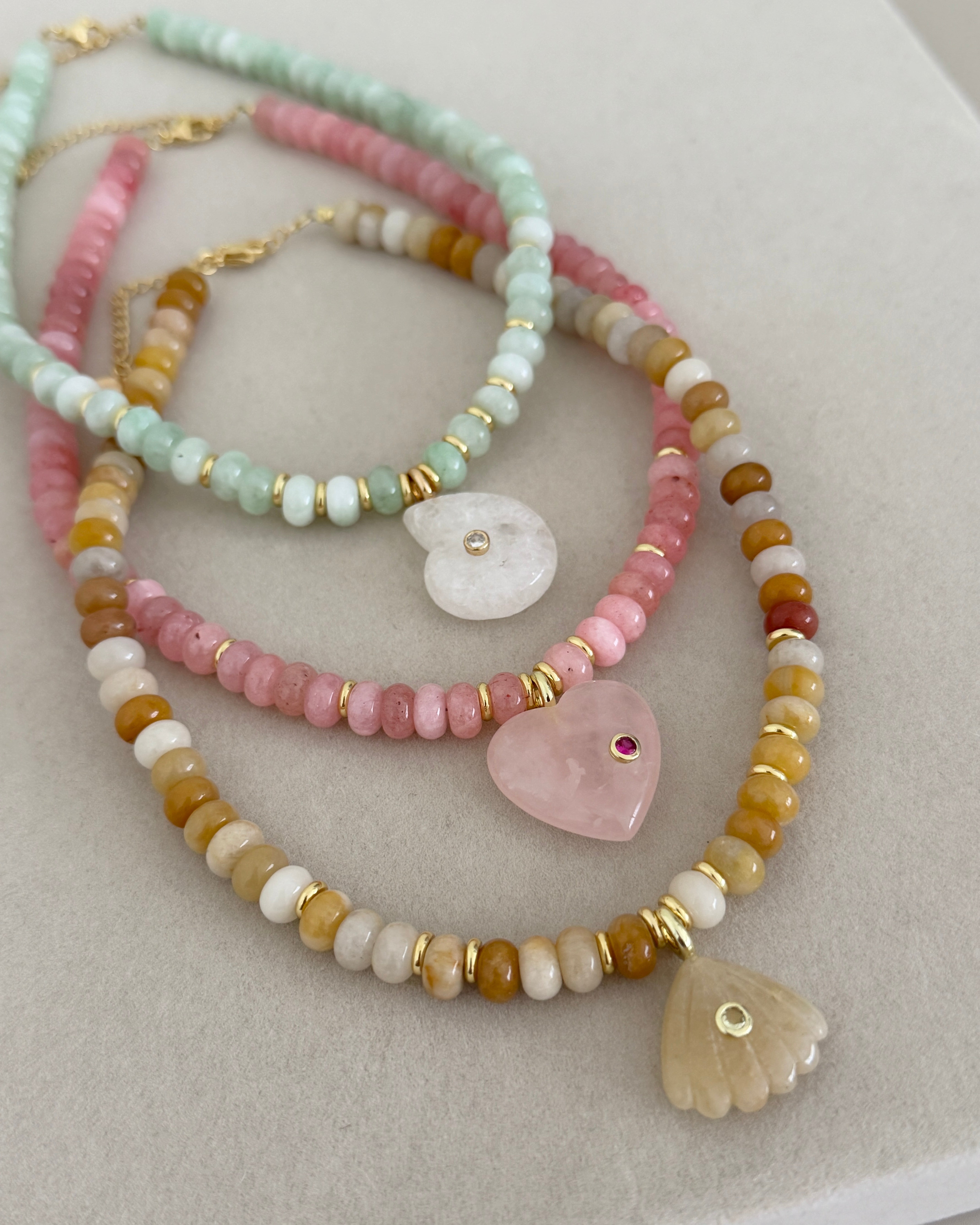 Coastal Stone Charm Necklace