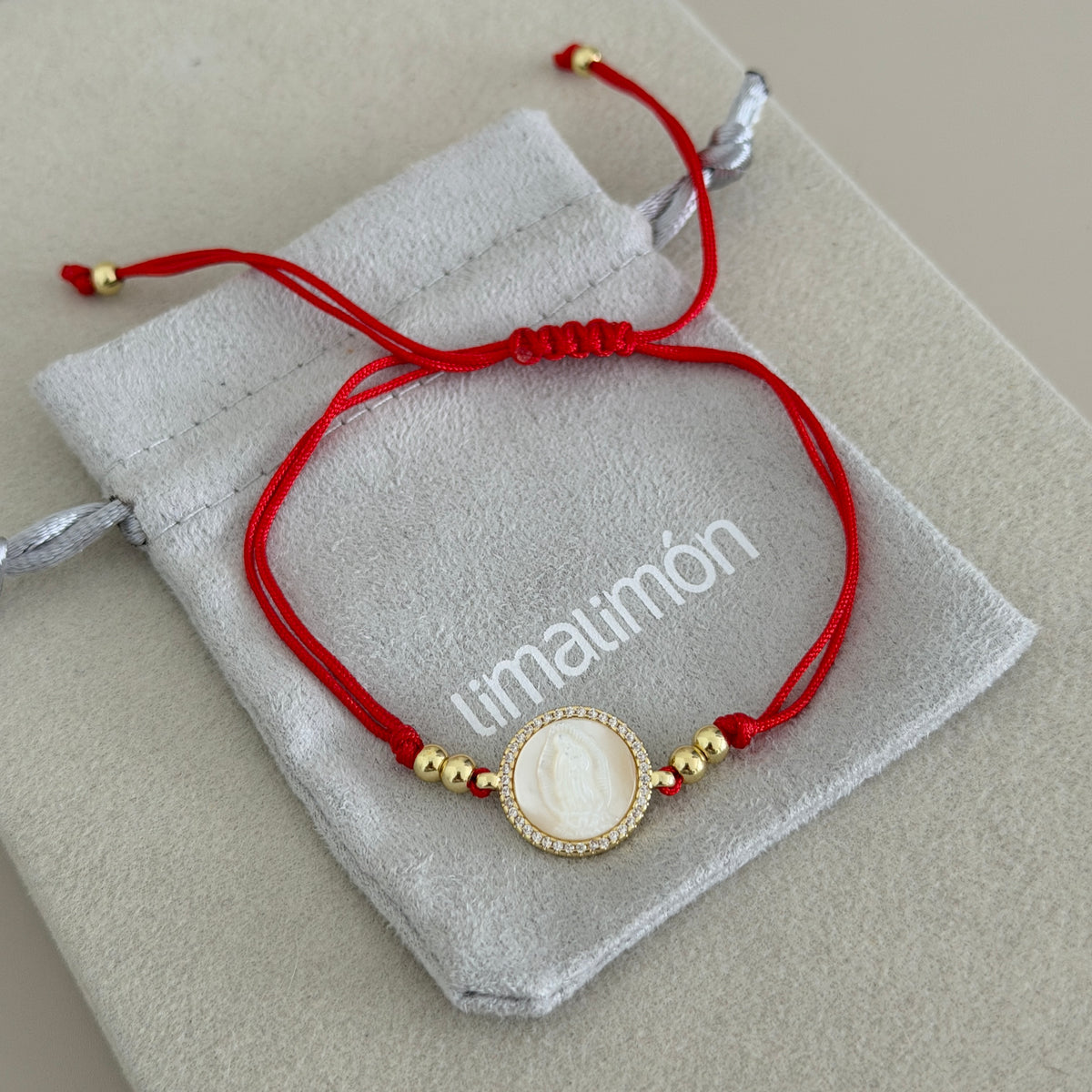 Mother of Pearl Red Cord Bracelet