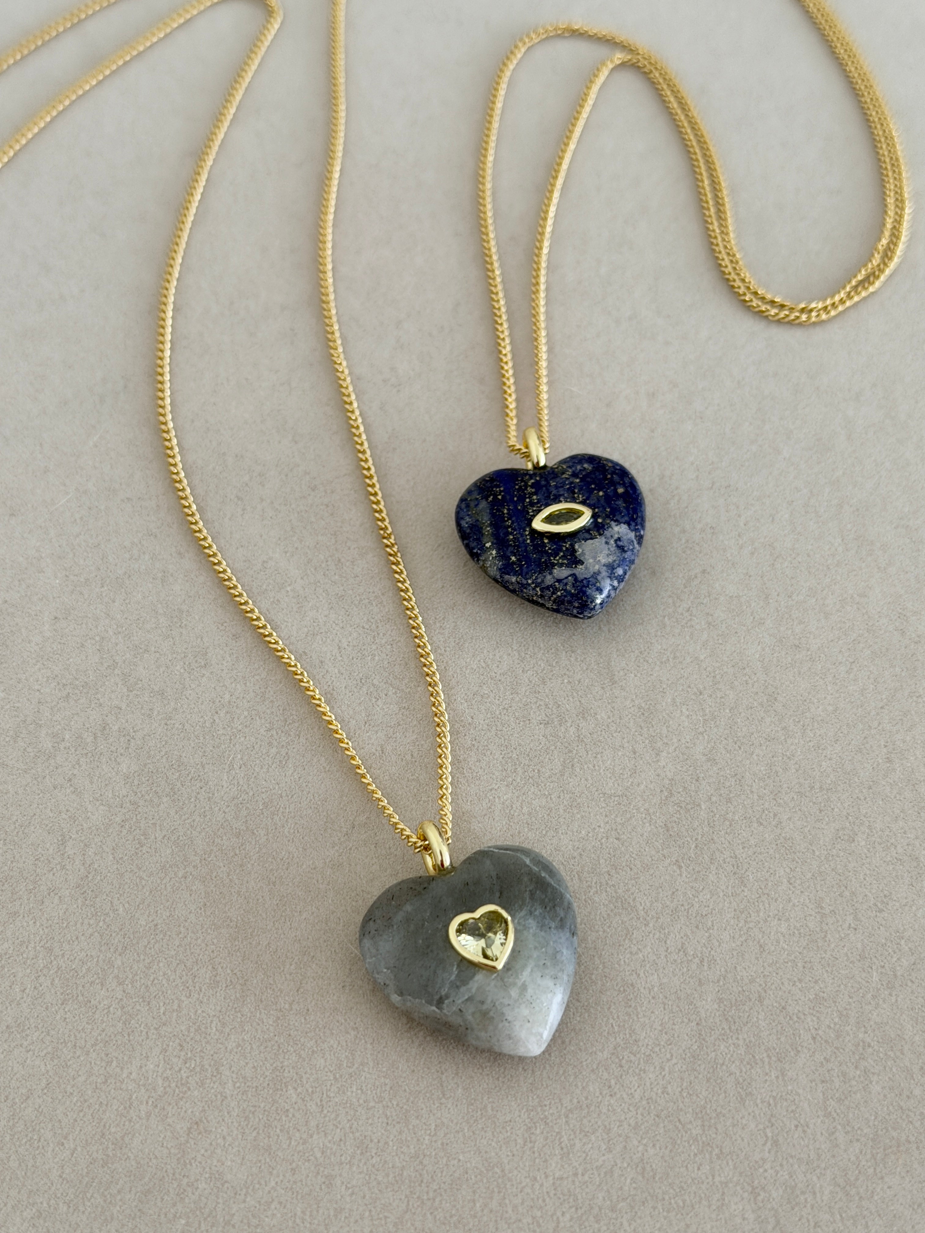 Amour Stone Heart Necklace