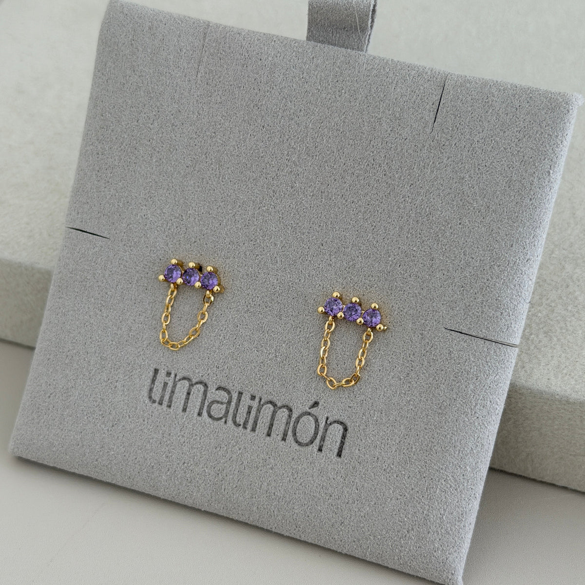 Crystal Chain Stud Earrings