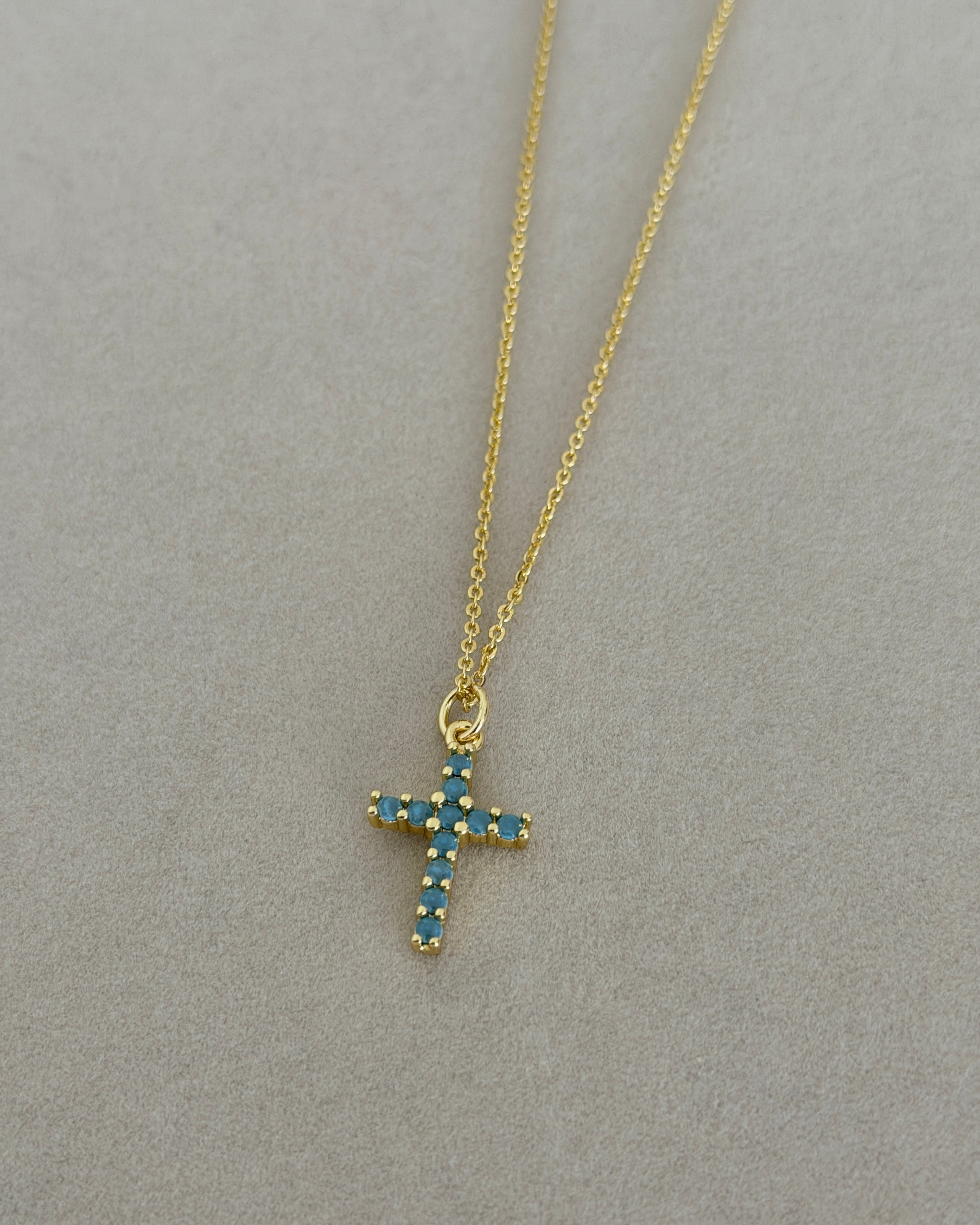Turquoise Cross Necklace