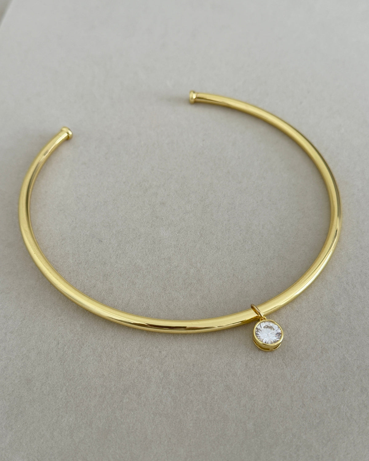 Crystal Drop Gold Choker