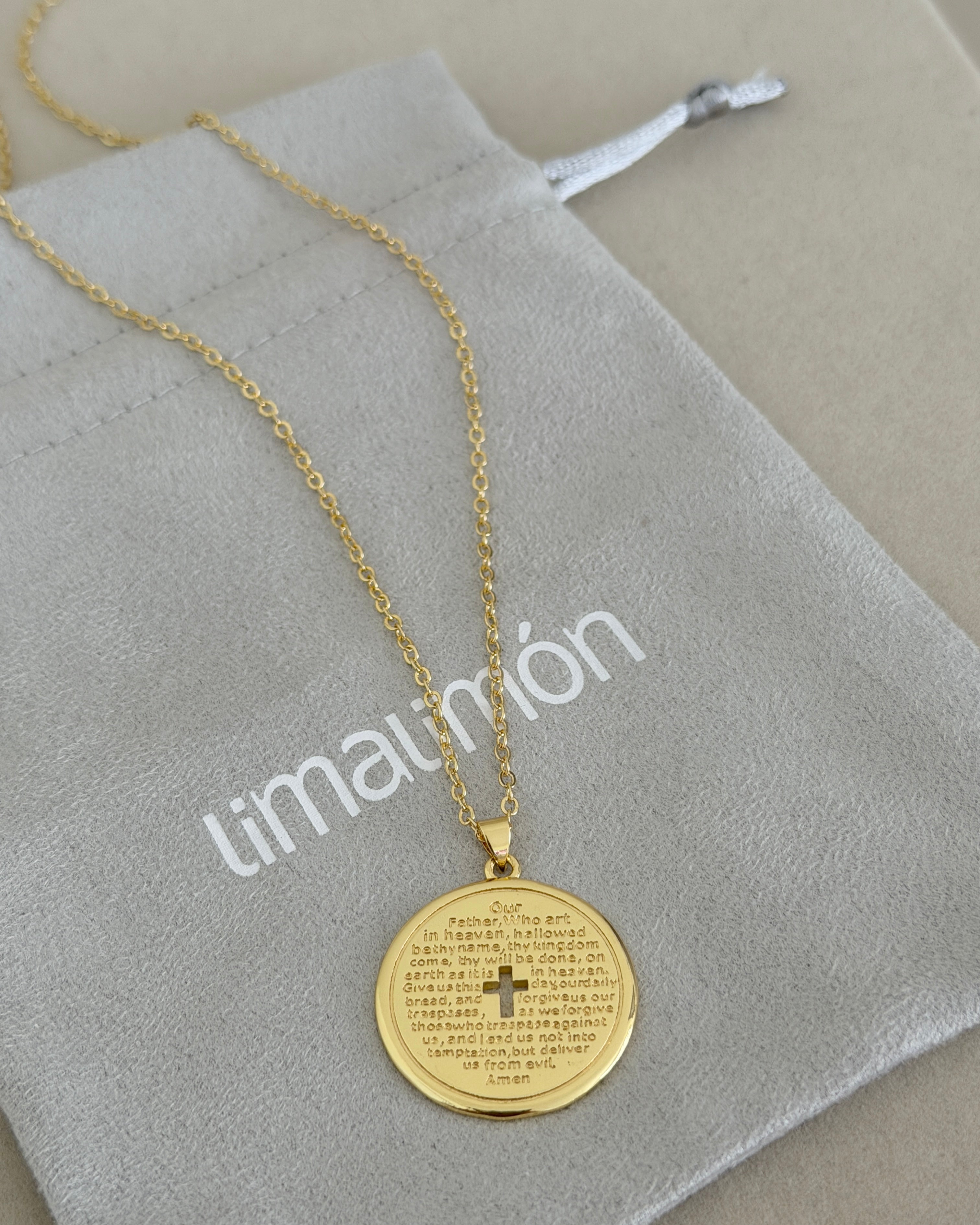 Faith Prayer Medallion Necklace