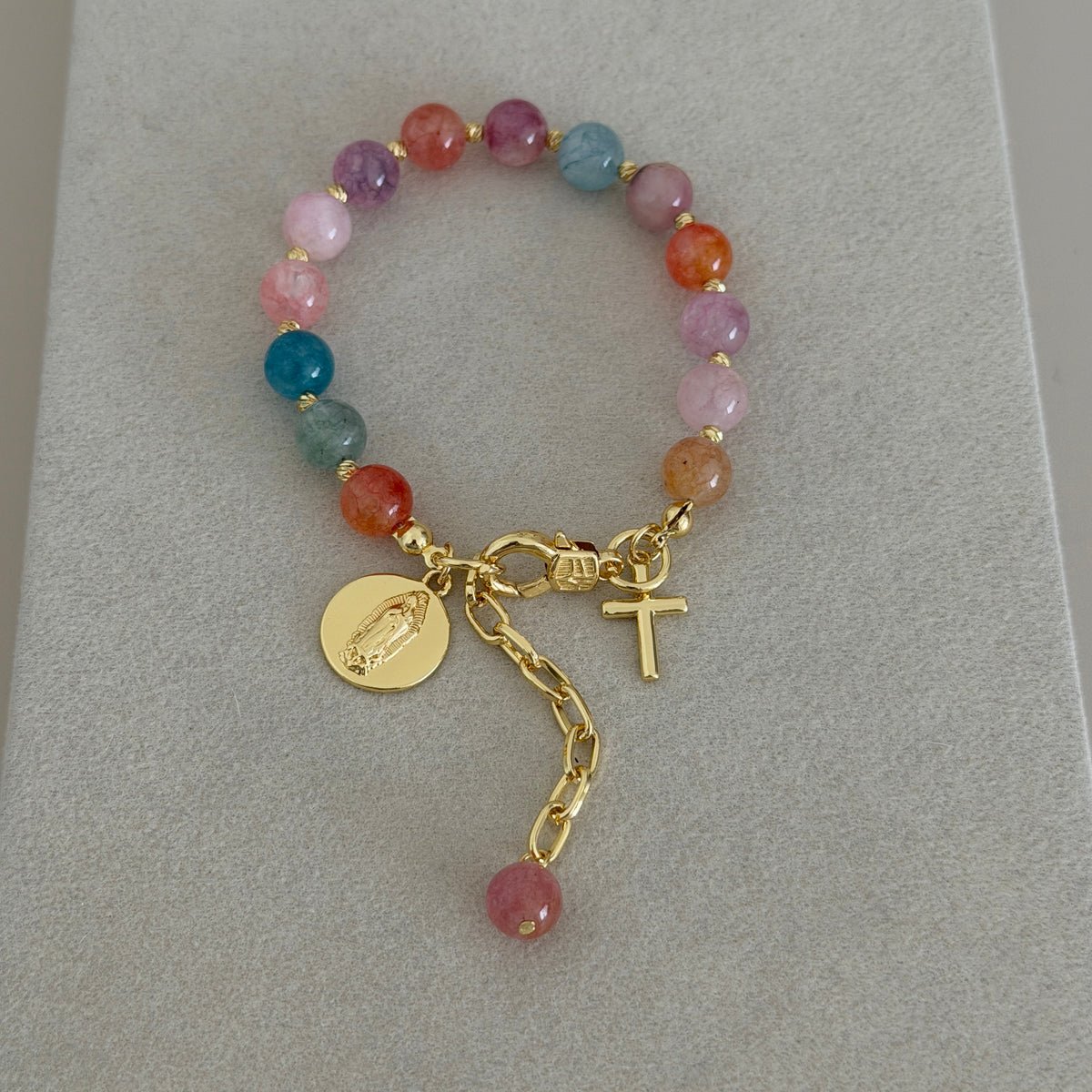 Rainbow Faith Beaded Bracelet