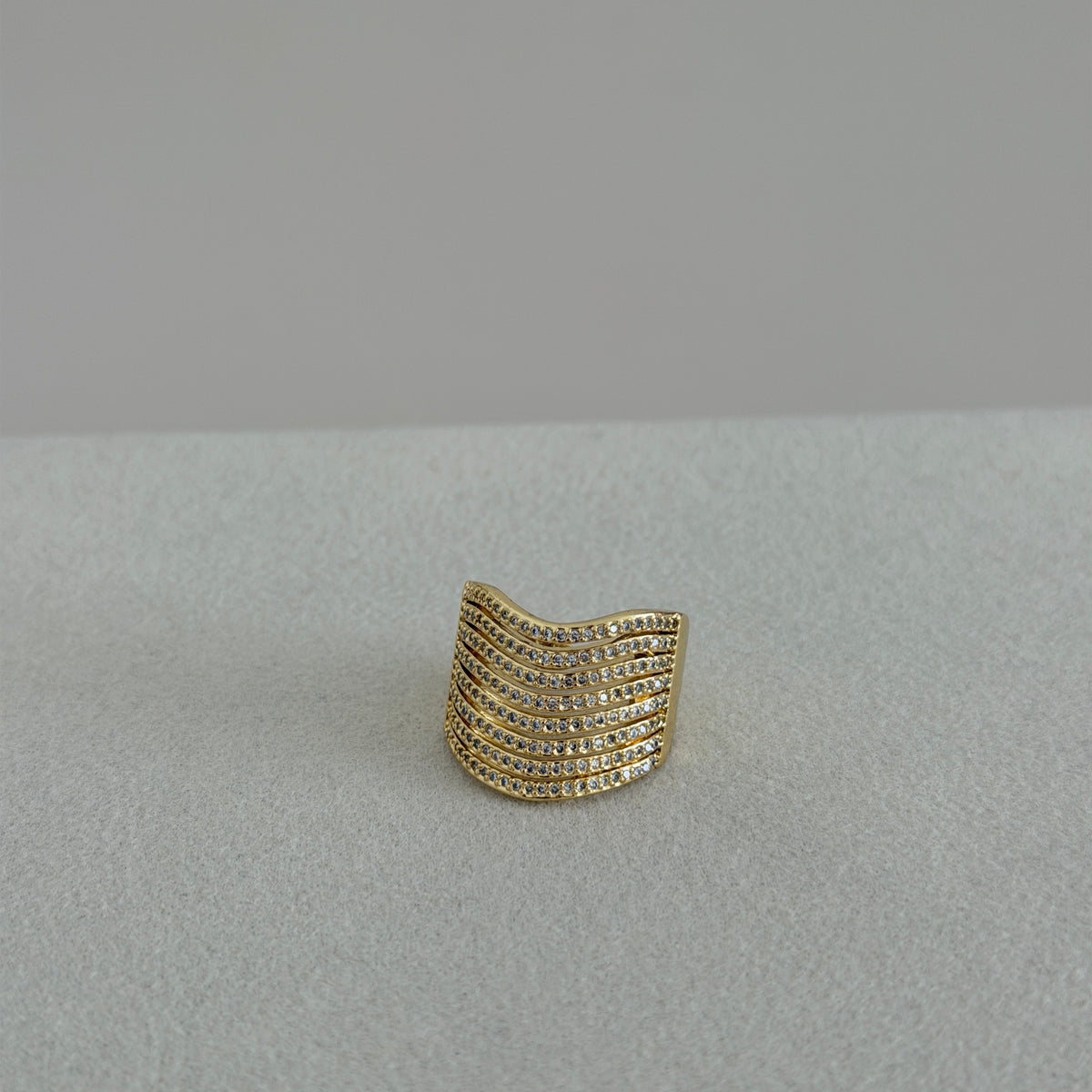 Multi Row Crystal Statement Ring