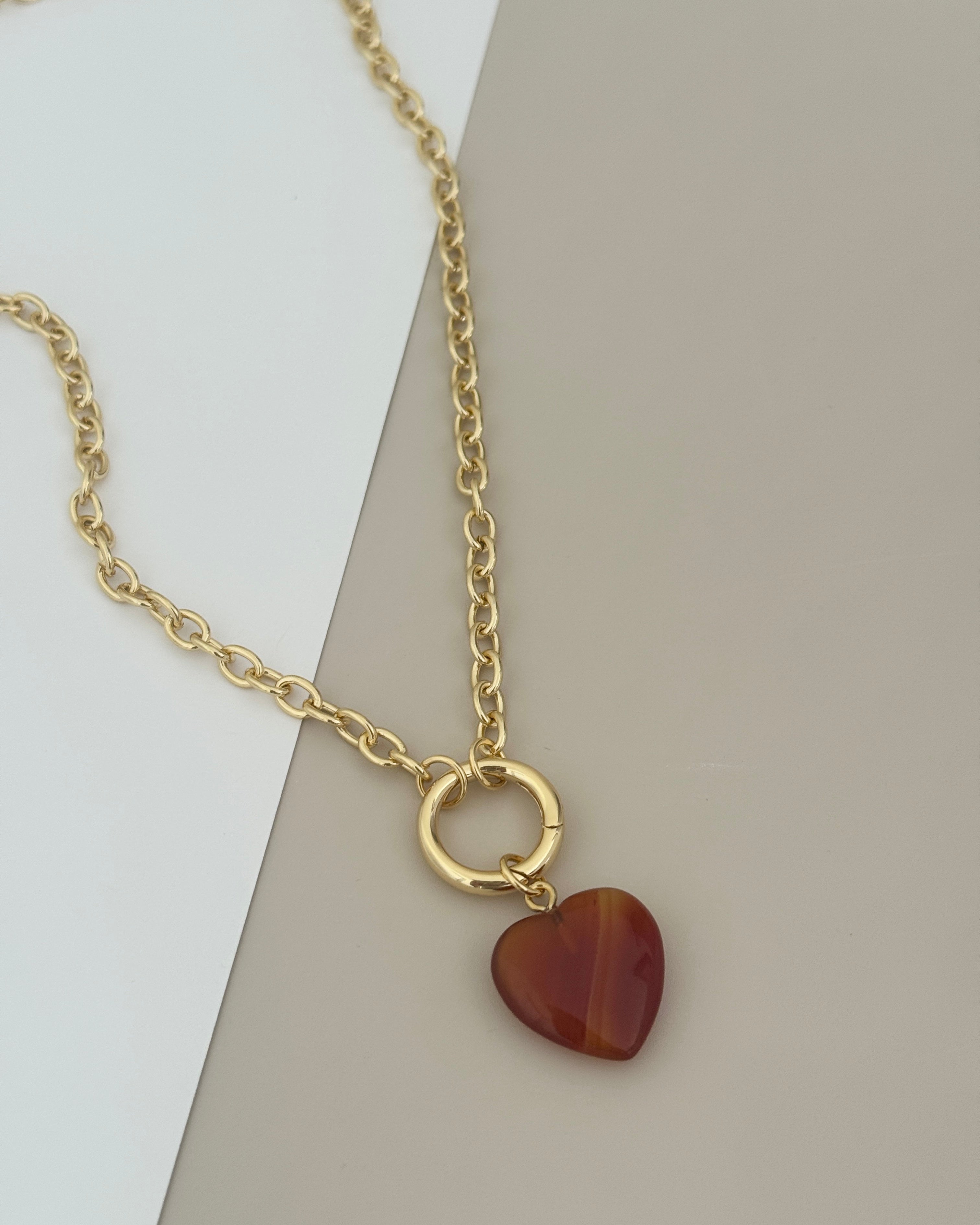 Golden Heart Chain Necklace
