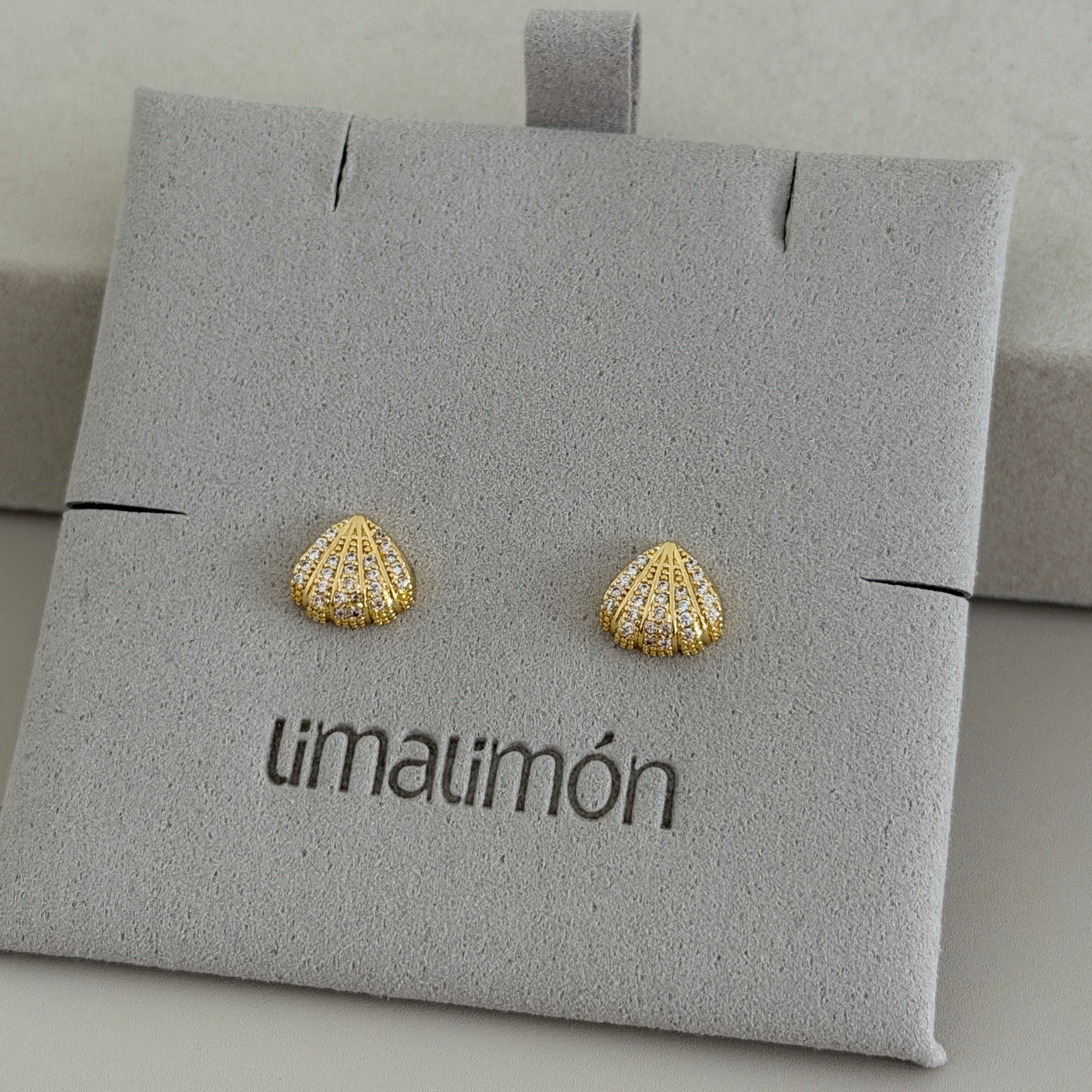 Seashell Spark Stud Earrings