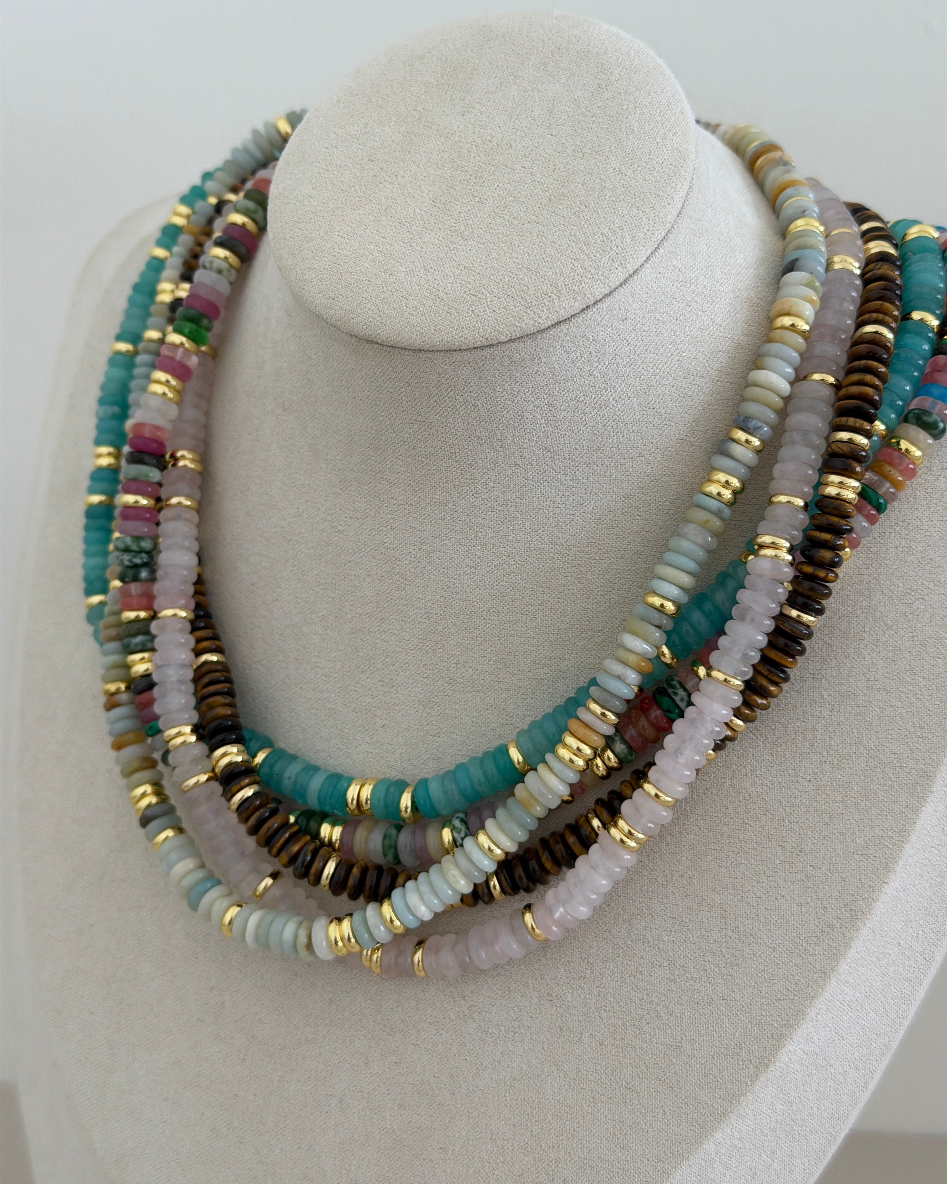 Boho Luxe Multicolor Beaded Necklace