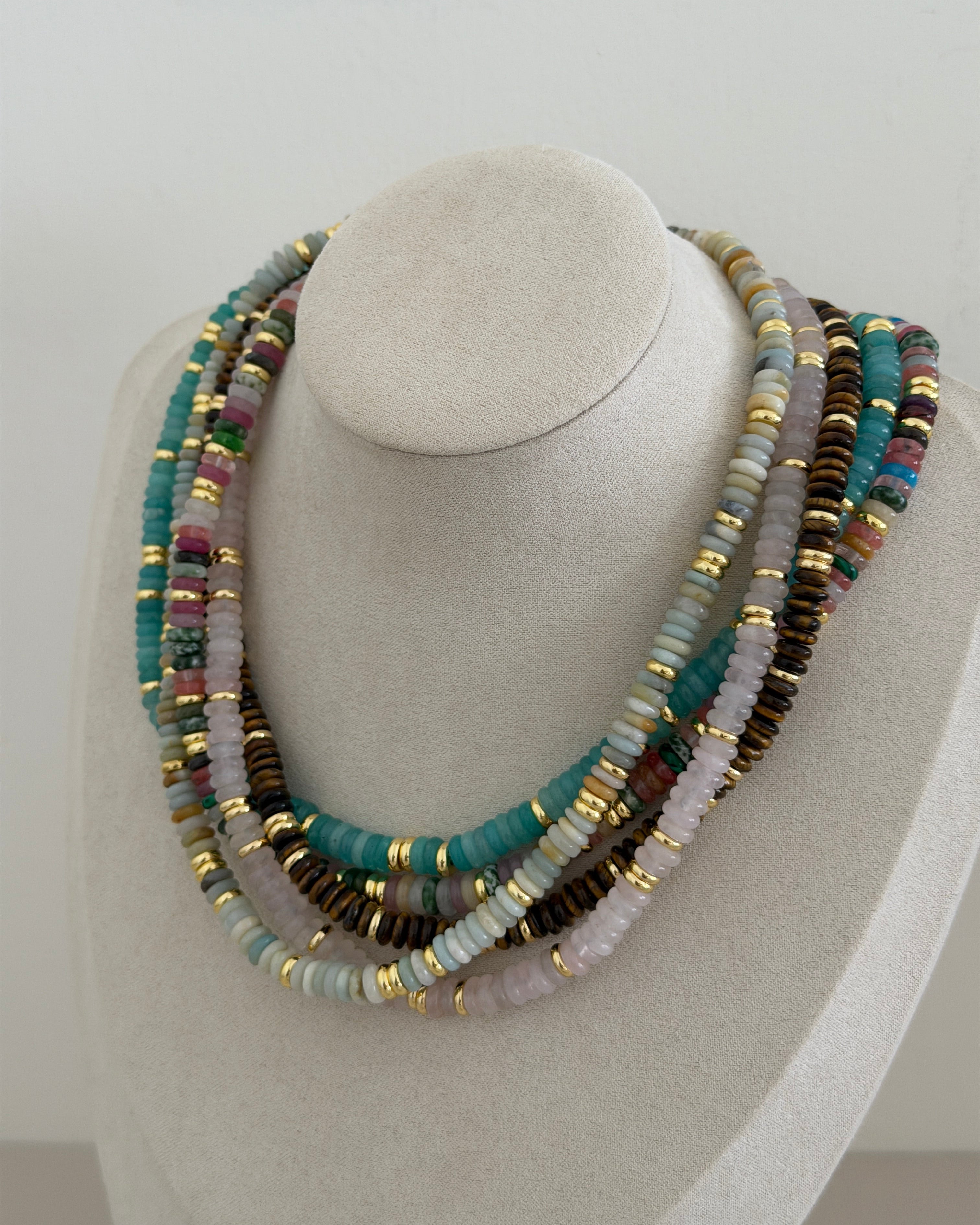 Boho Luxe Multicolor Beaded Necklace
