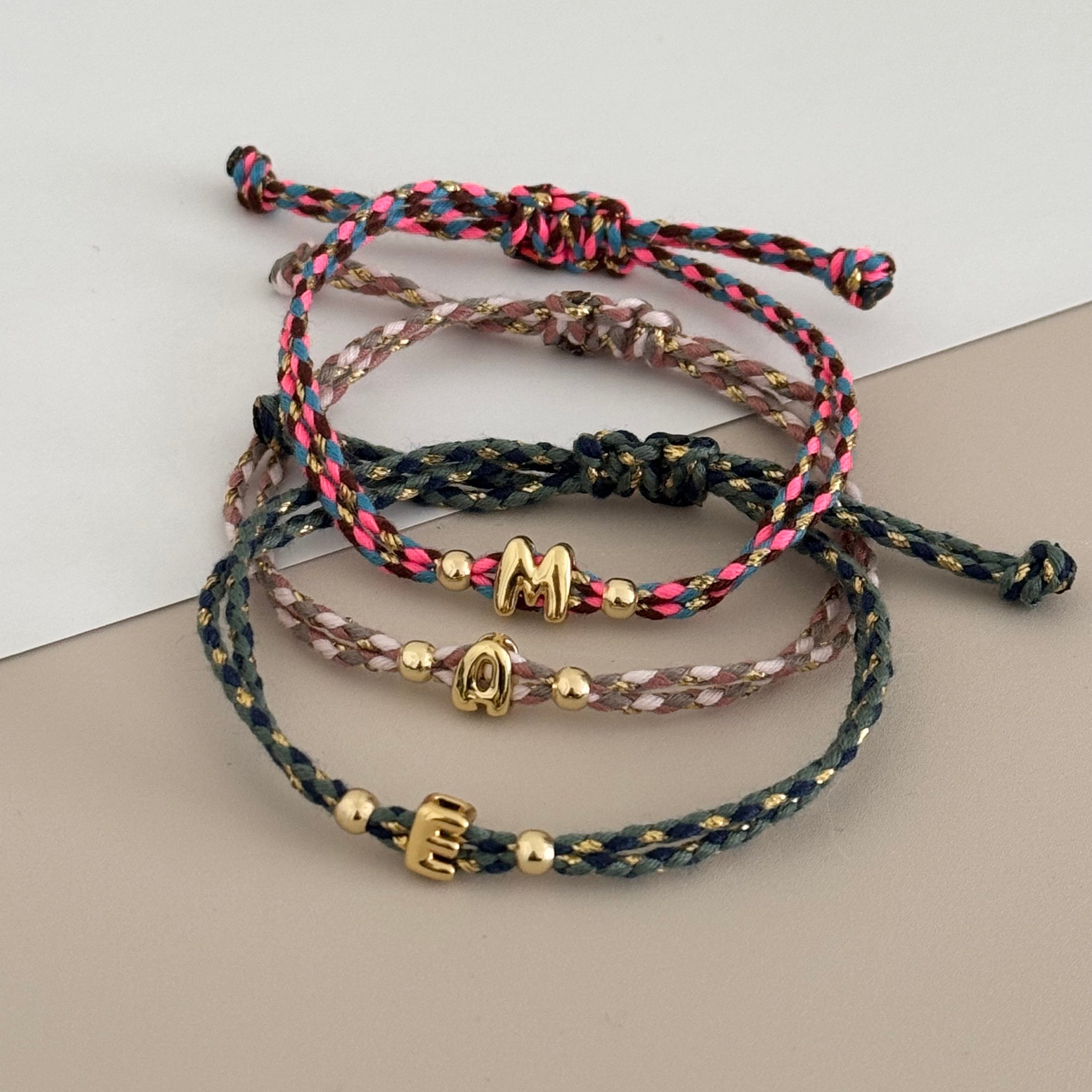 Initial Cord Bracelet