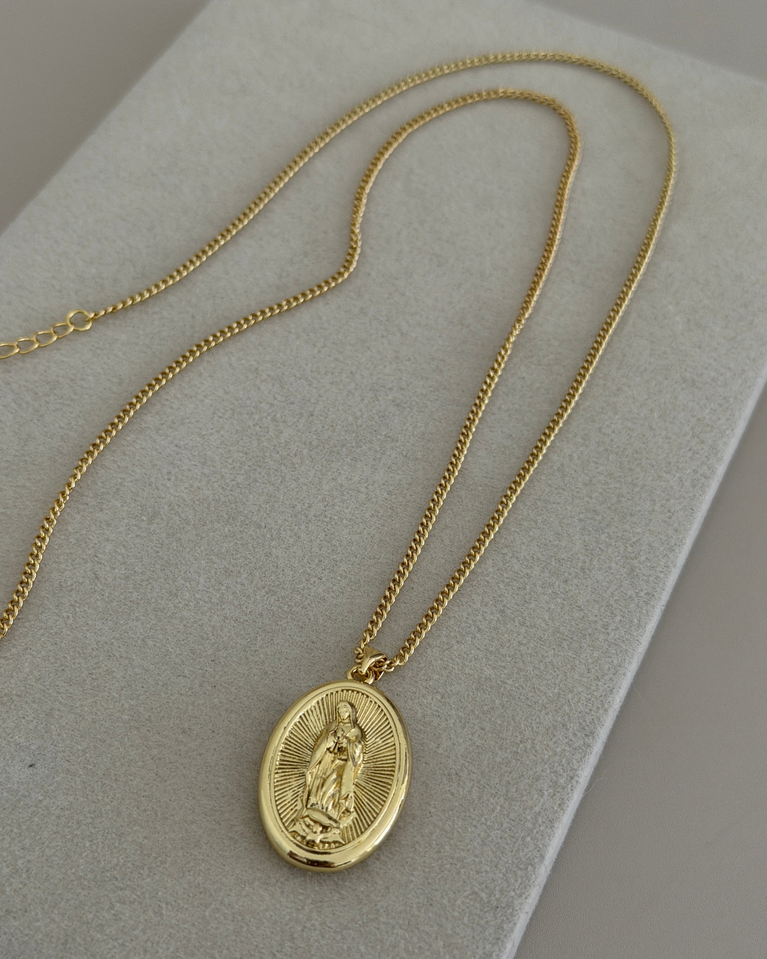 Guadalupe Faith Medallion Necklace