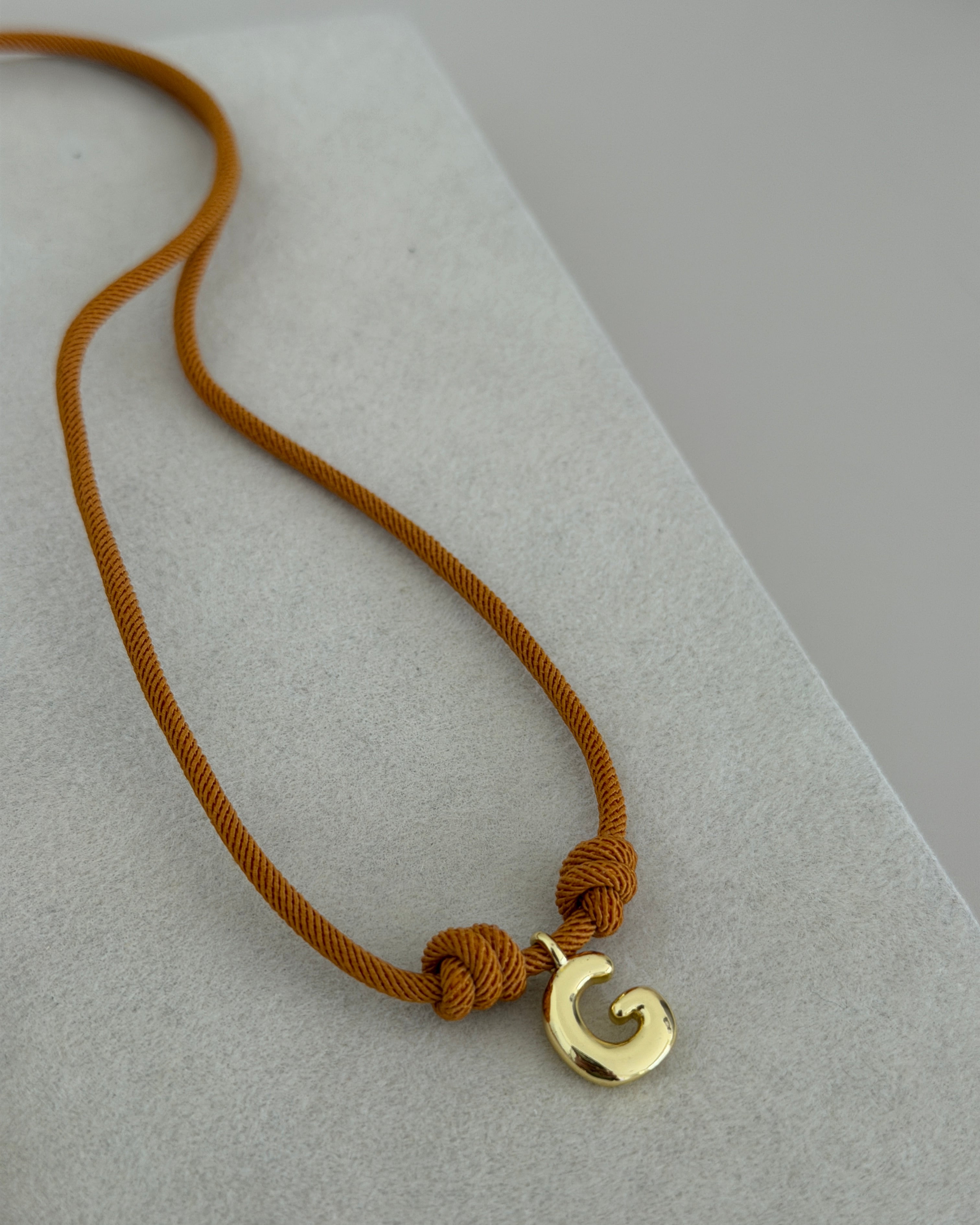 Initial Cord Necklace
