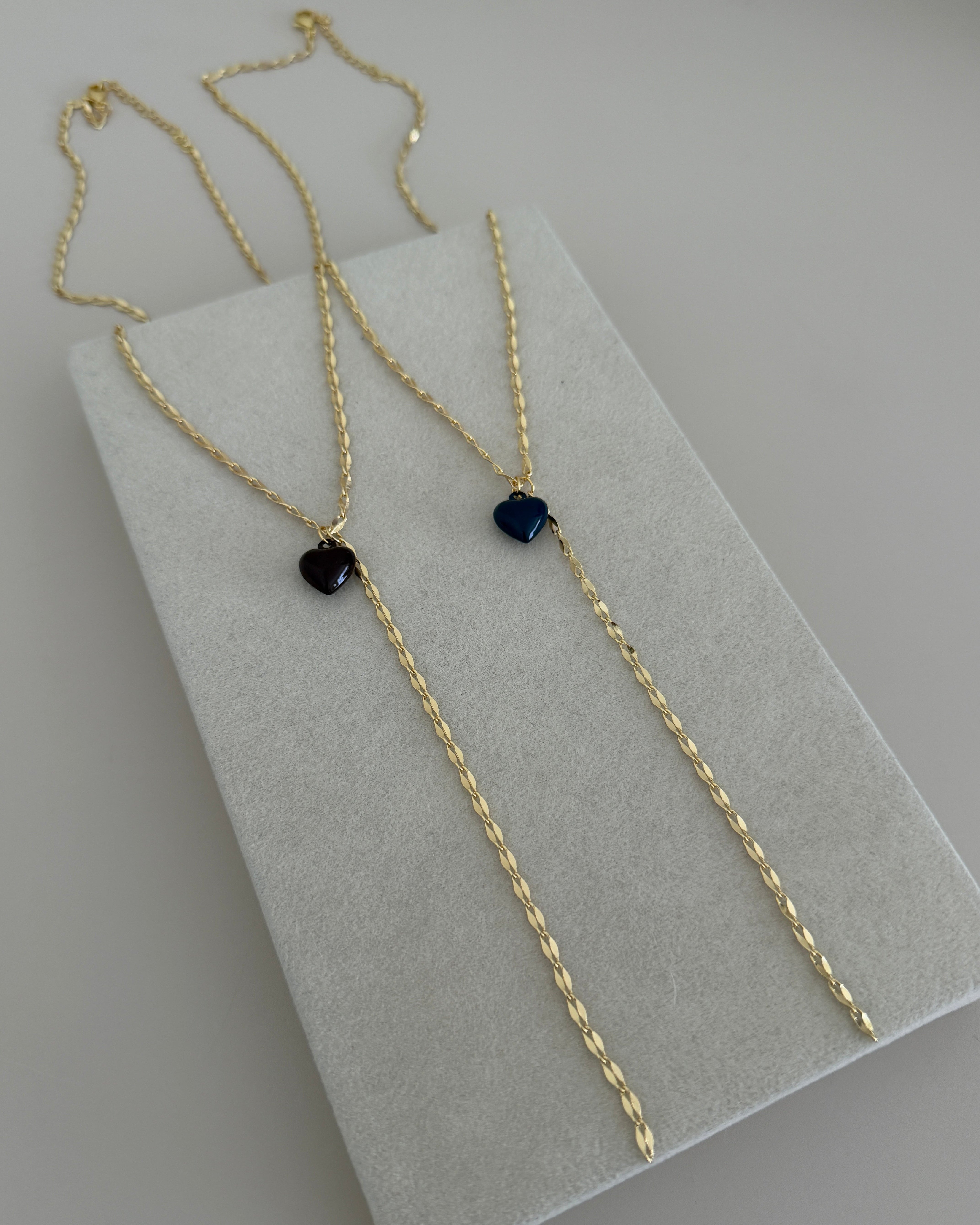 Dual Heart Drop Necklace