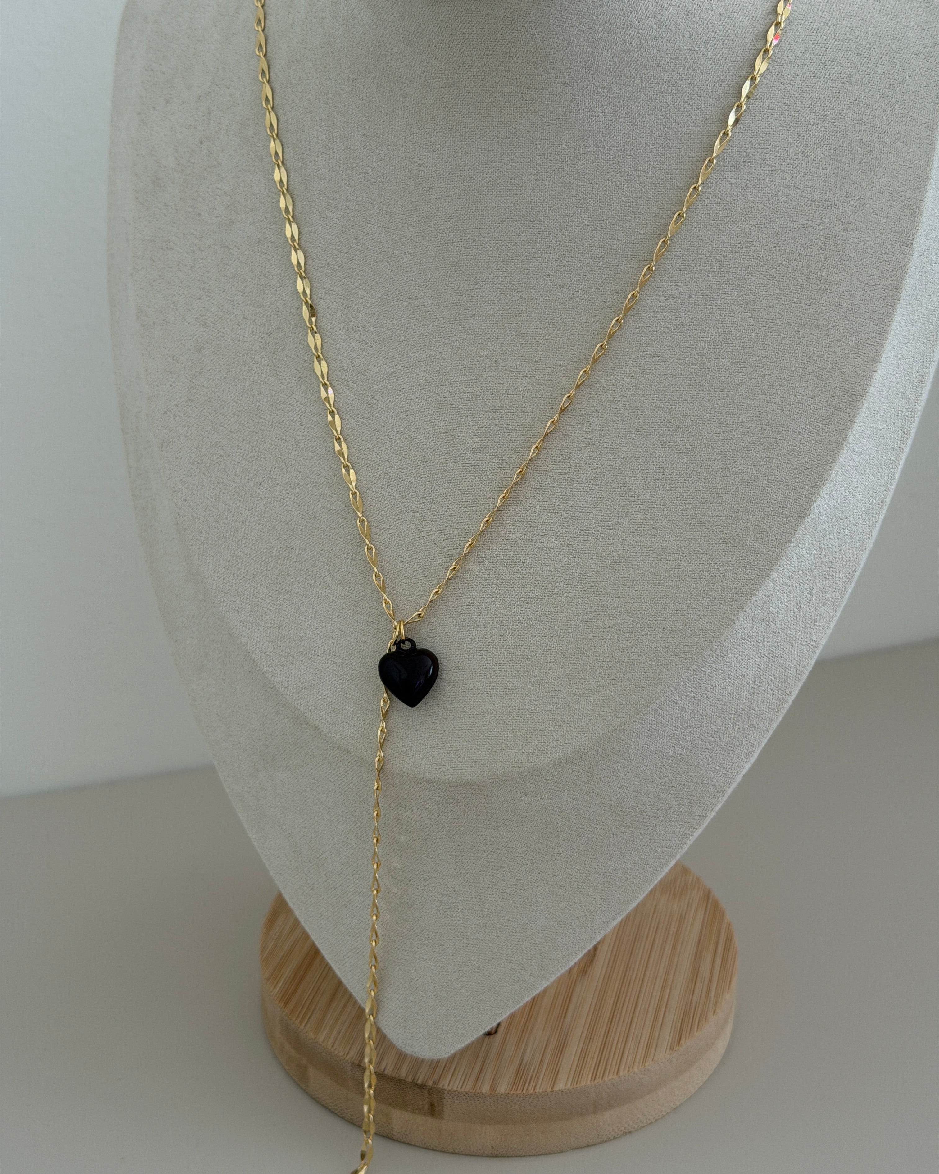 Dual Heart Drop Necklace