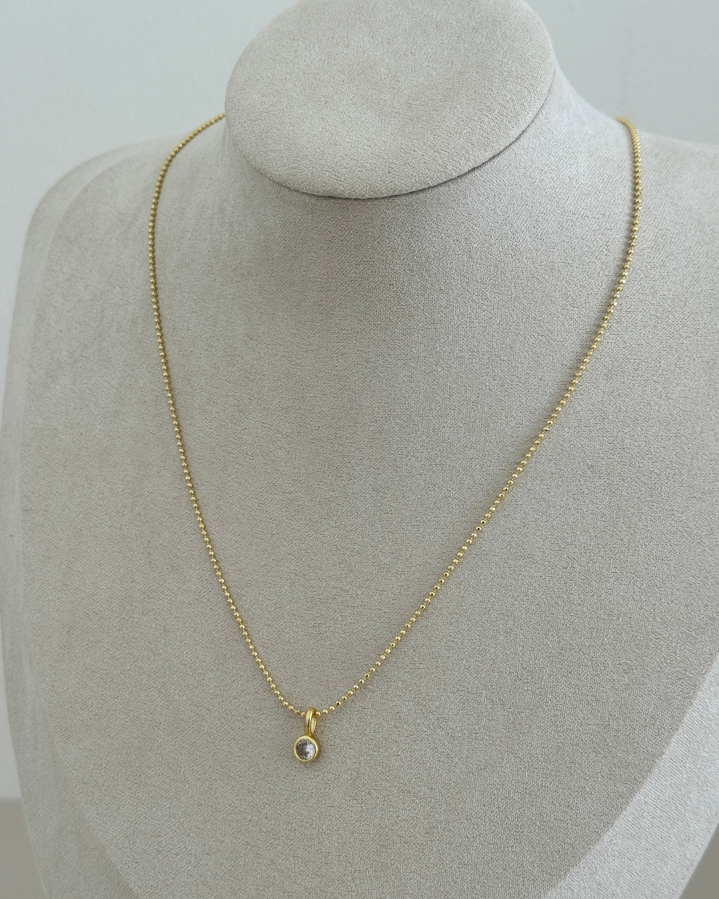 Mini Gem Pendant Necklace