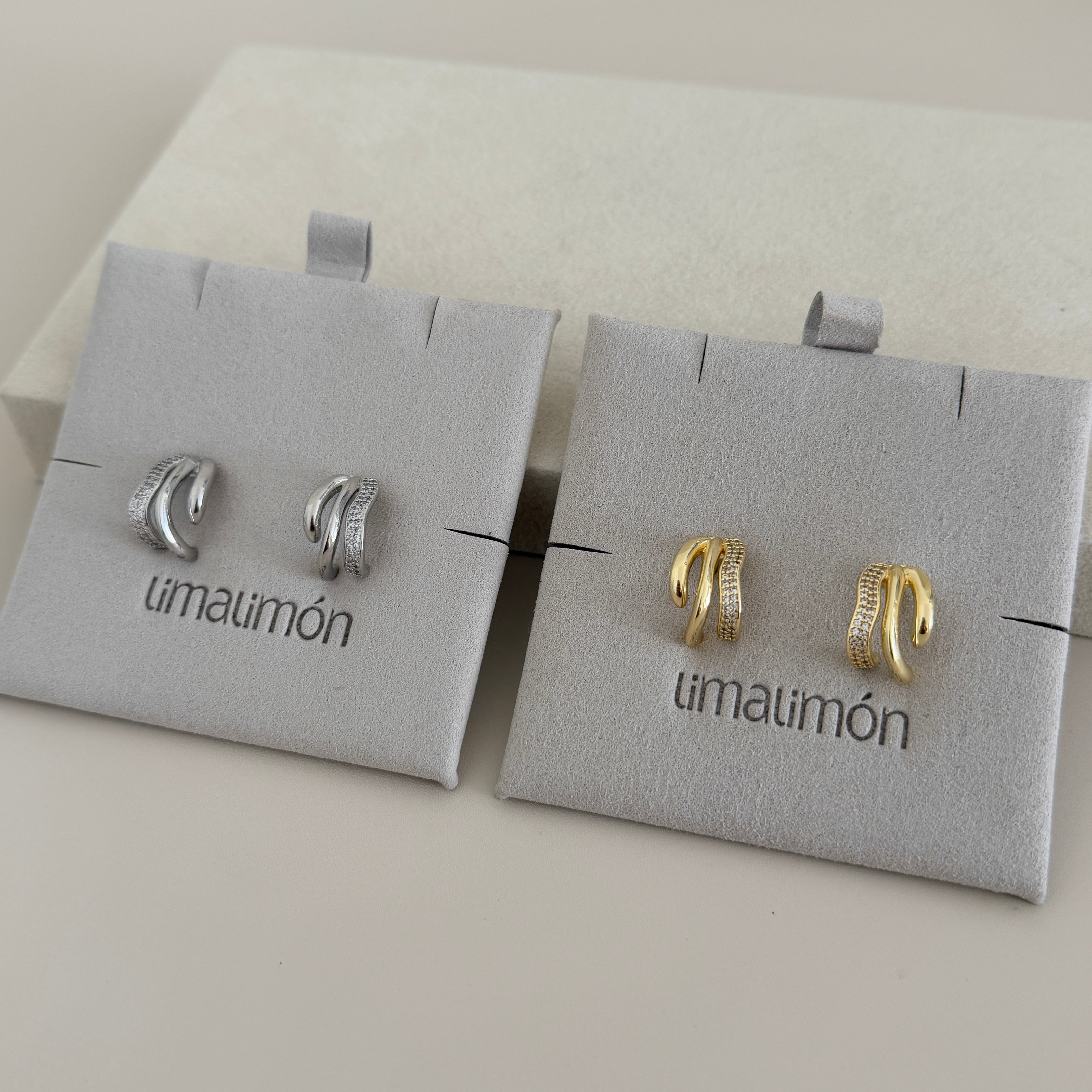 Sienna Twist Pavé Stud Earrings