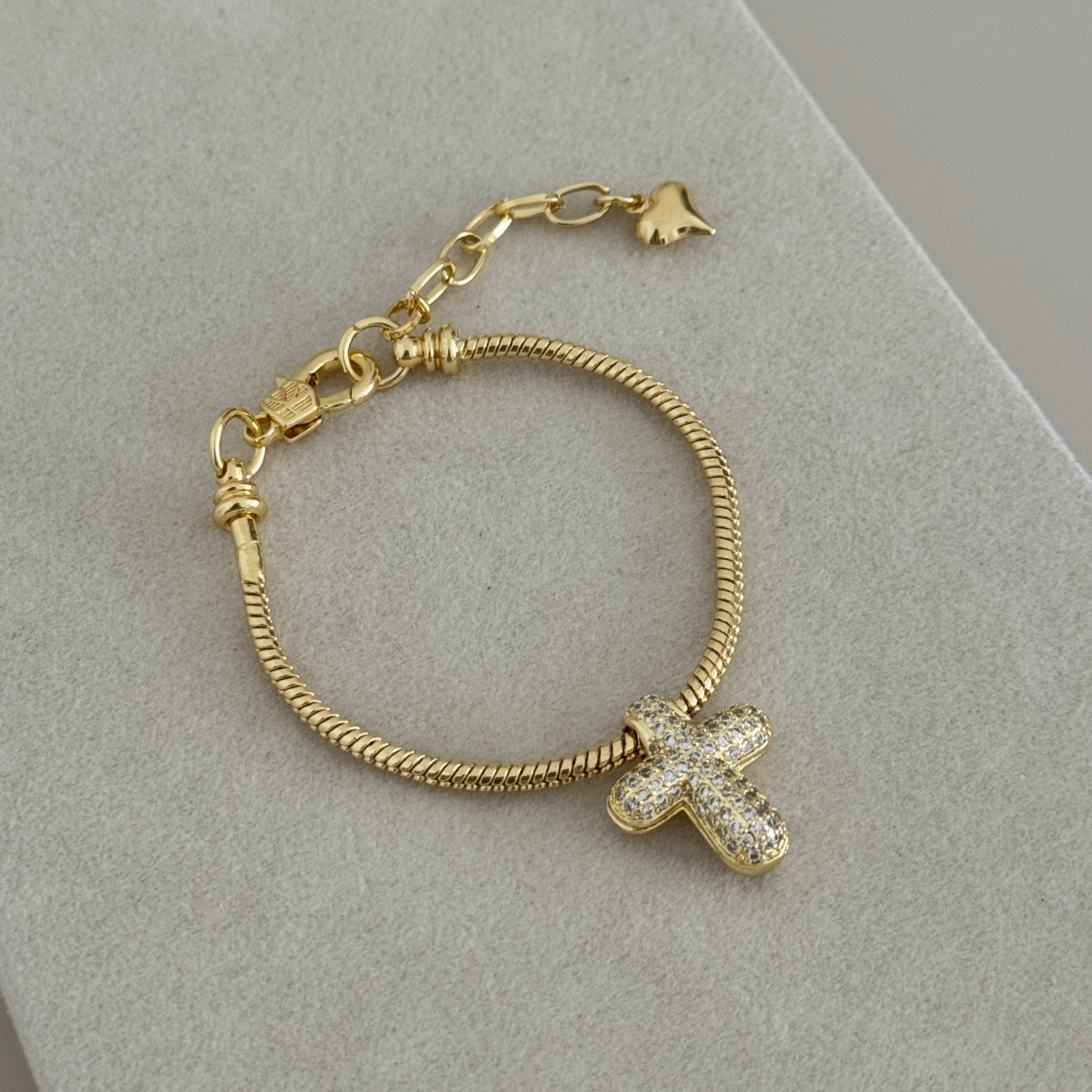 Gold Cross Bracelet